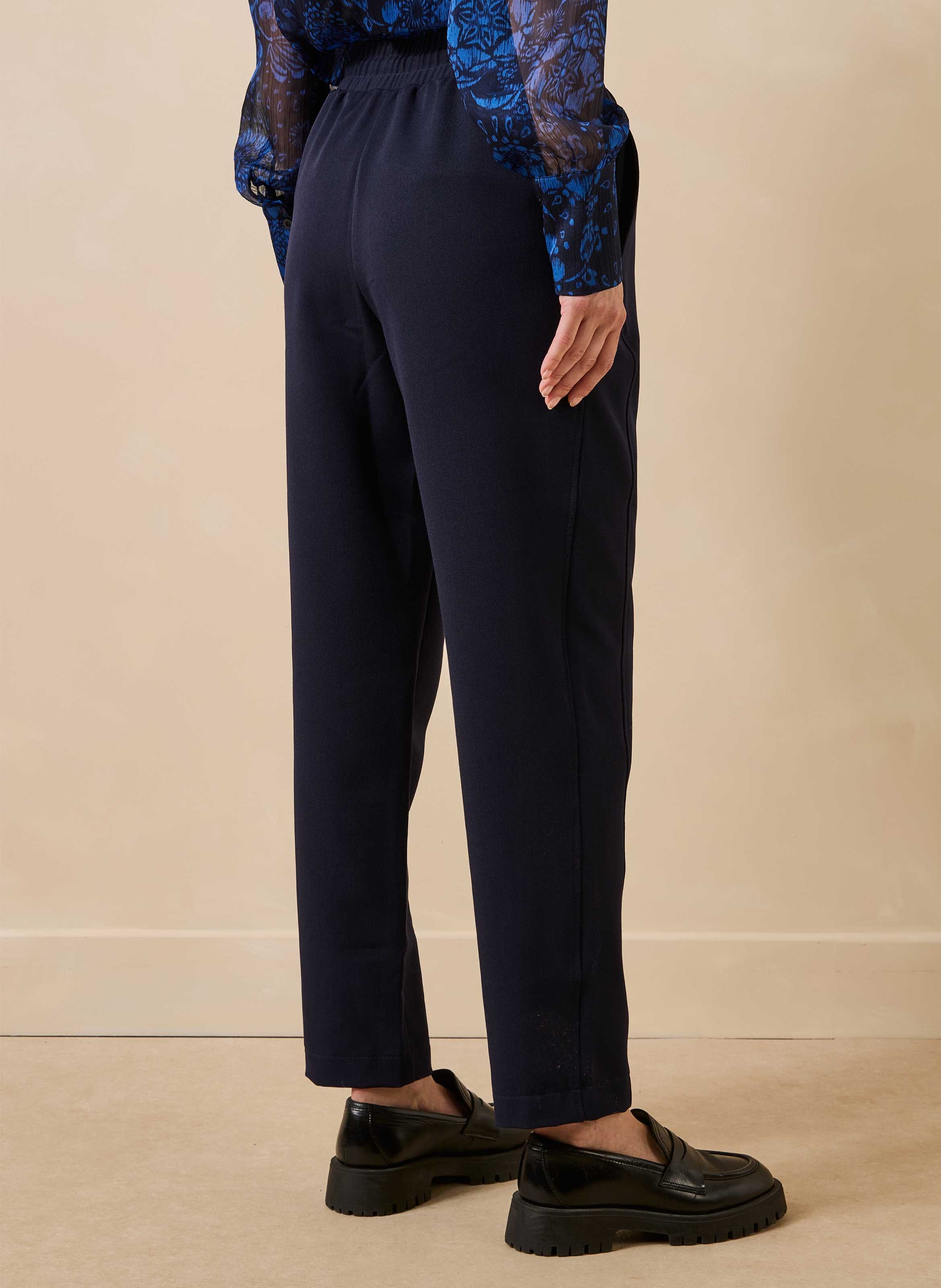Pantalon carotte uni LA FEE MARABOUTEE Bleu