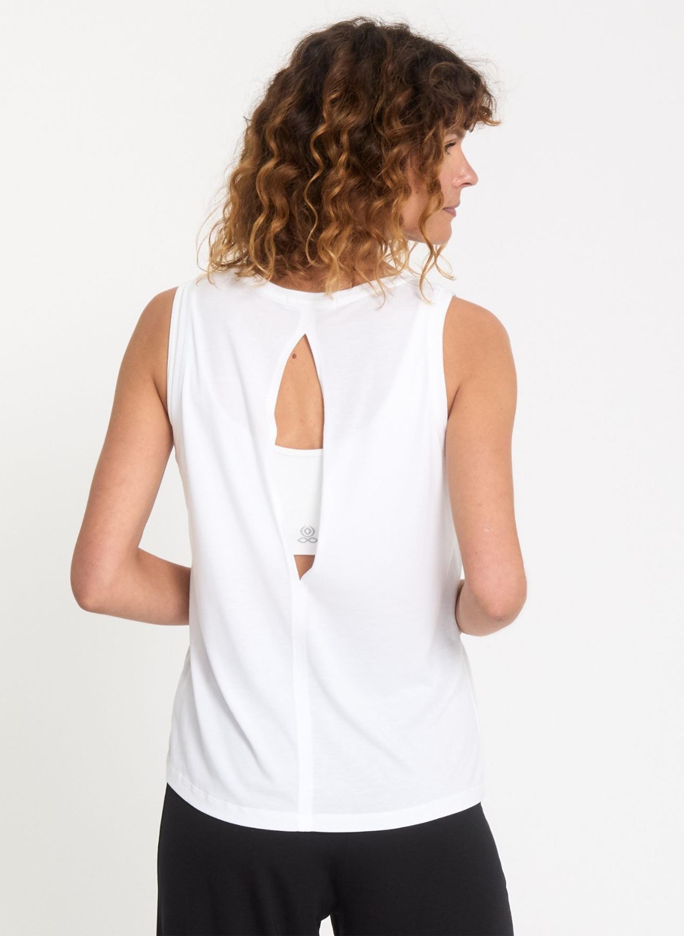 Débareur col rond en coton mélangé  YOGA SEARCHER Blanc