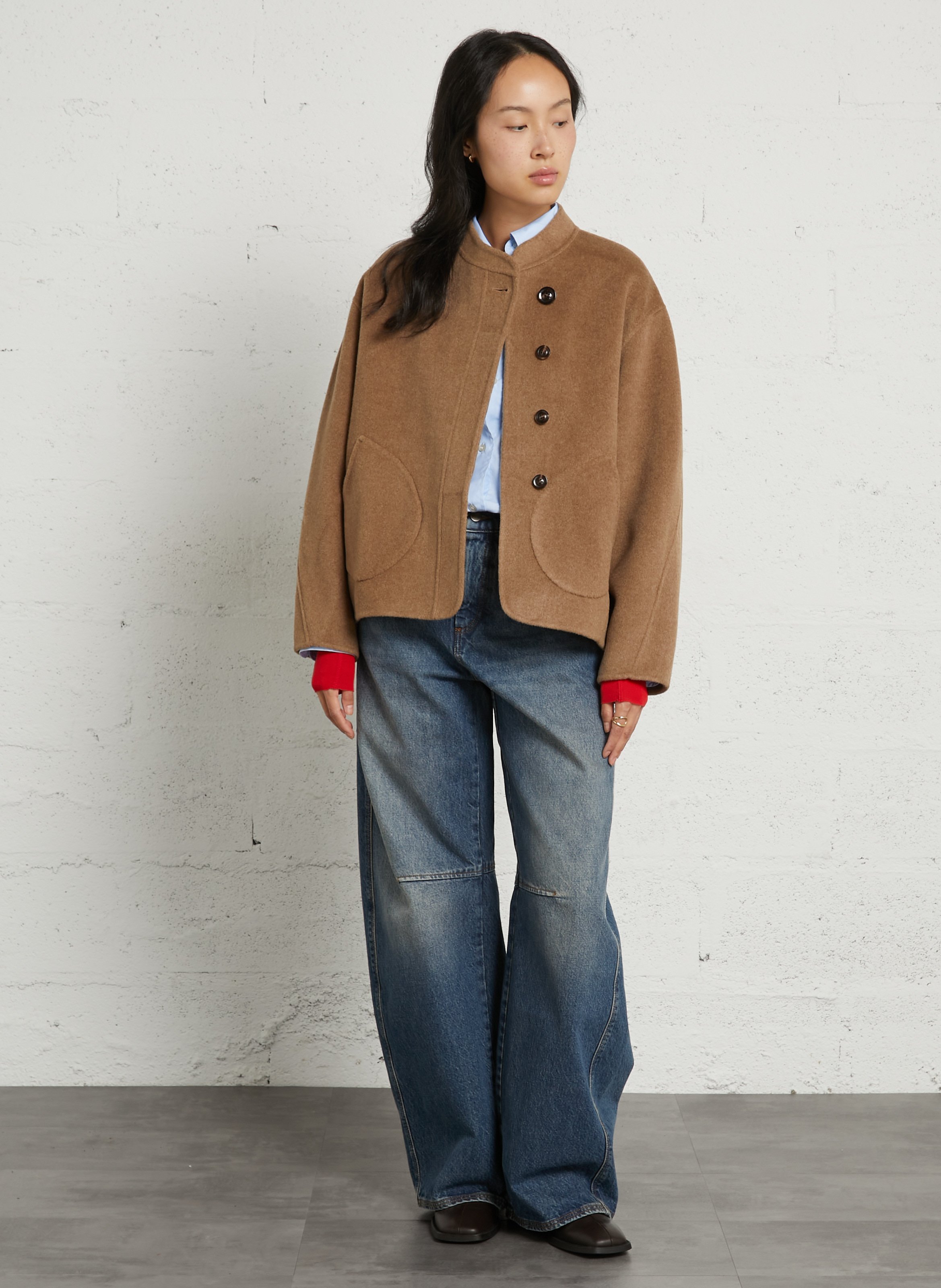 Jean barrel en coton SOEUR Bleu