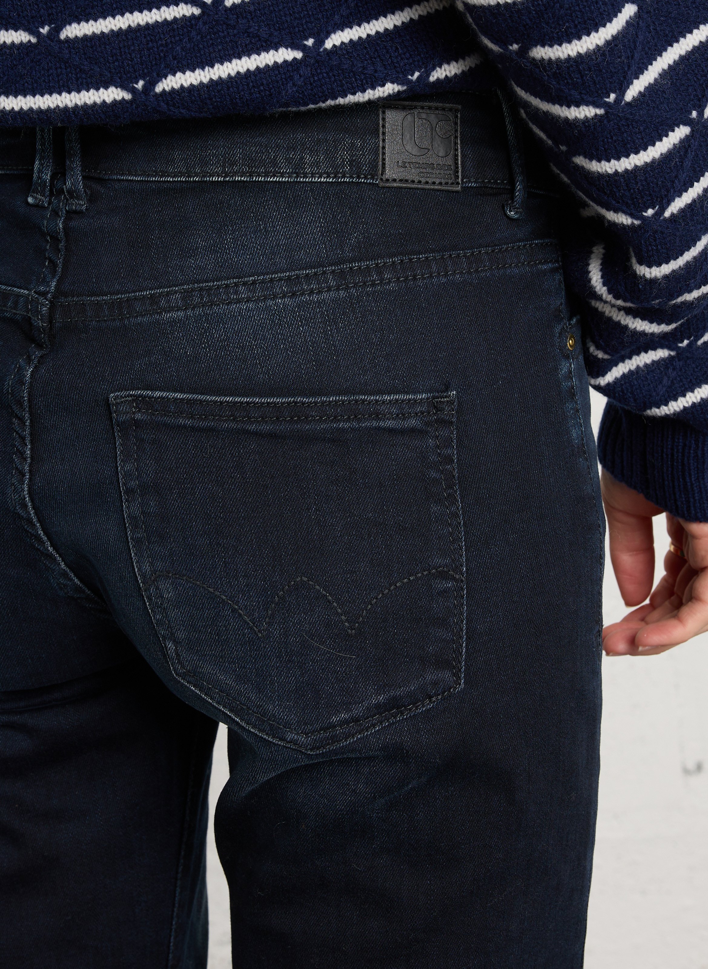 Straight Cut Jeans aus Baumwoll-Mix LE TEMPS DES CERISES Blau