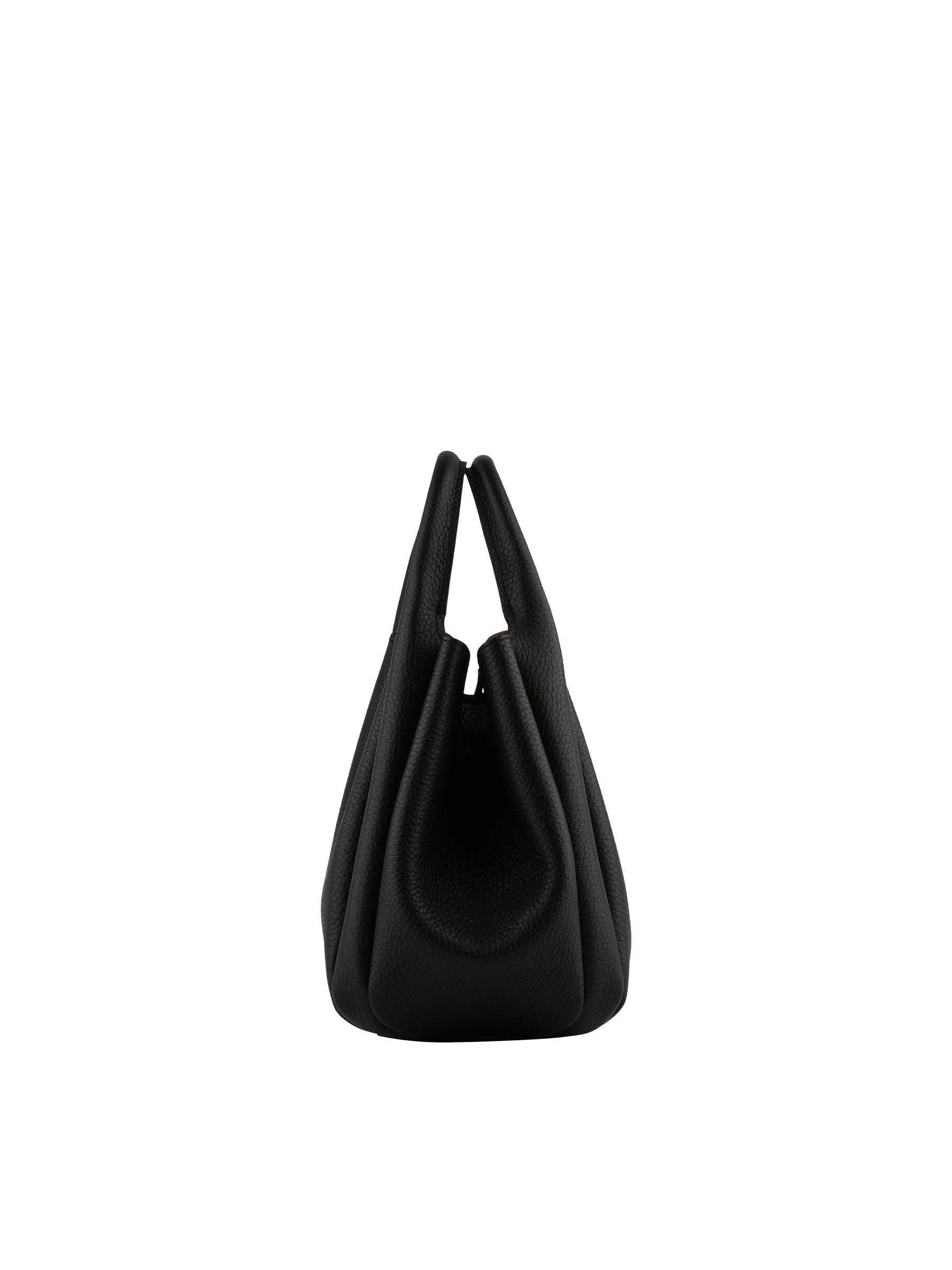 Calfskin leather handbag POURCHET Black