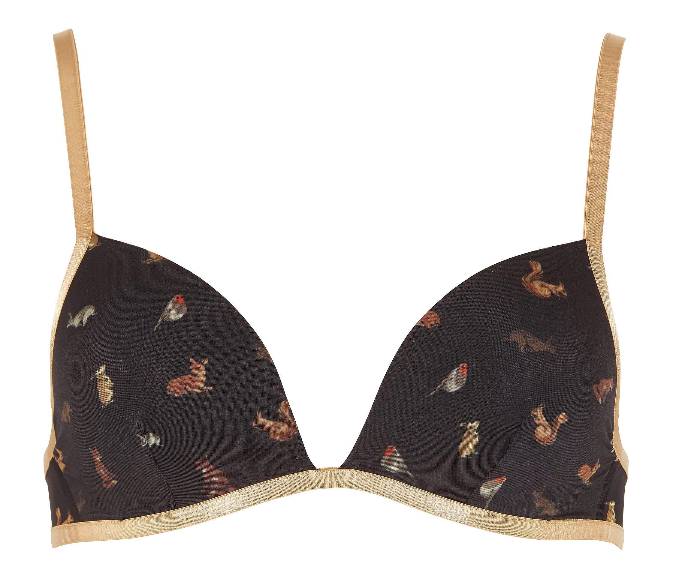 Voorgevormde beugelbeha met print  MOMONI Zwart