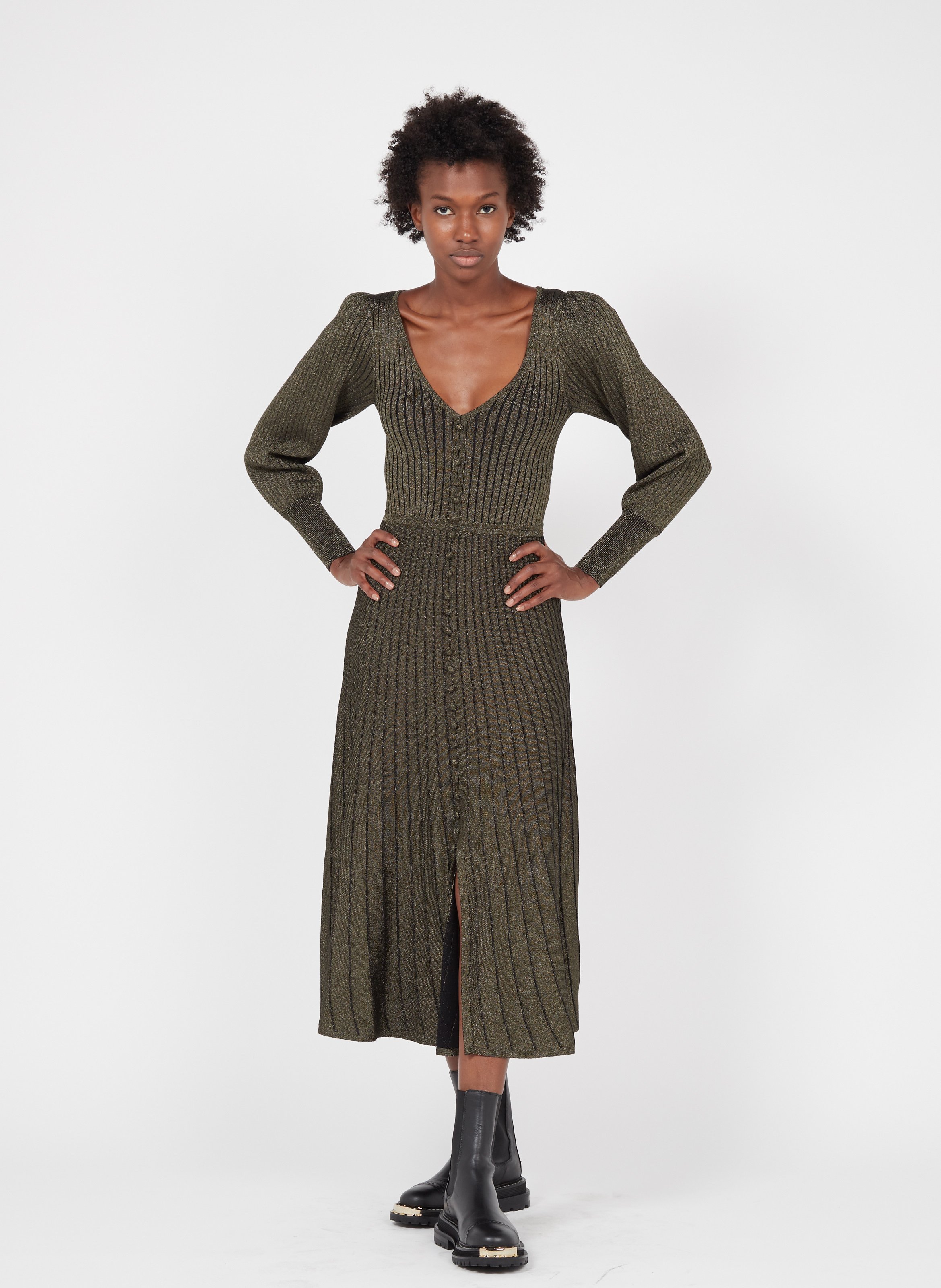 Bottines en cuir SANDRO Noir