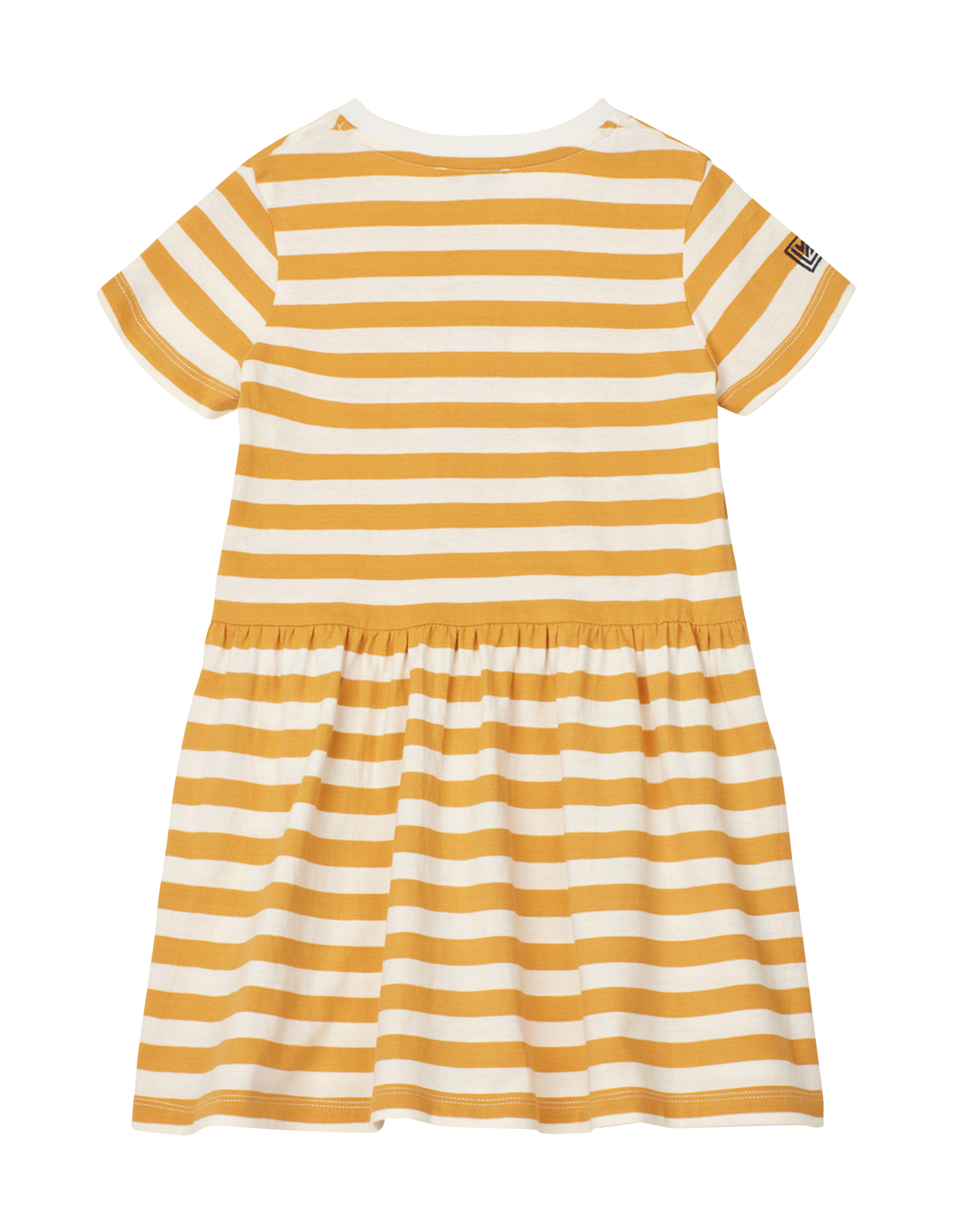 Robe courte col rond à rayures en coton mélangé  LIEWOOD Jaune