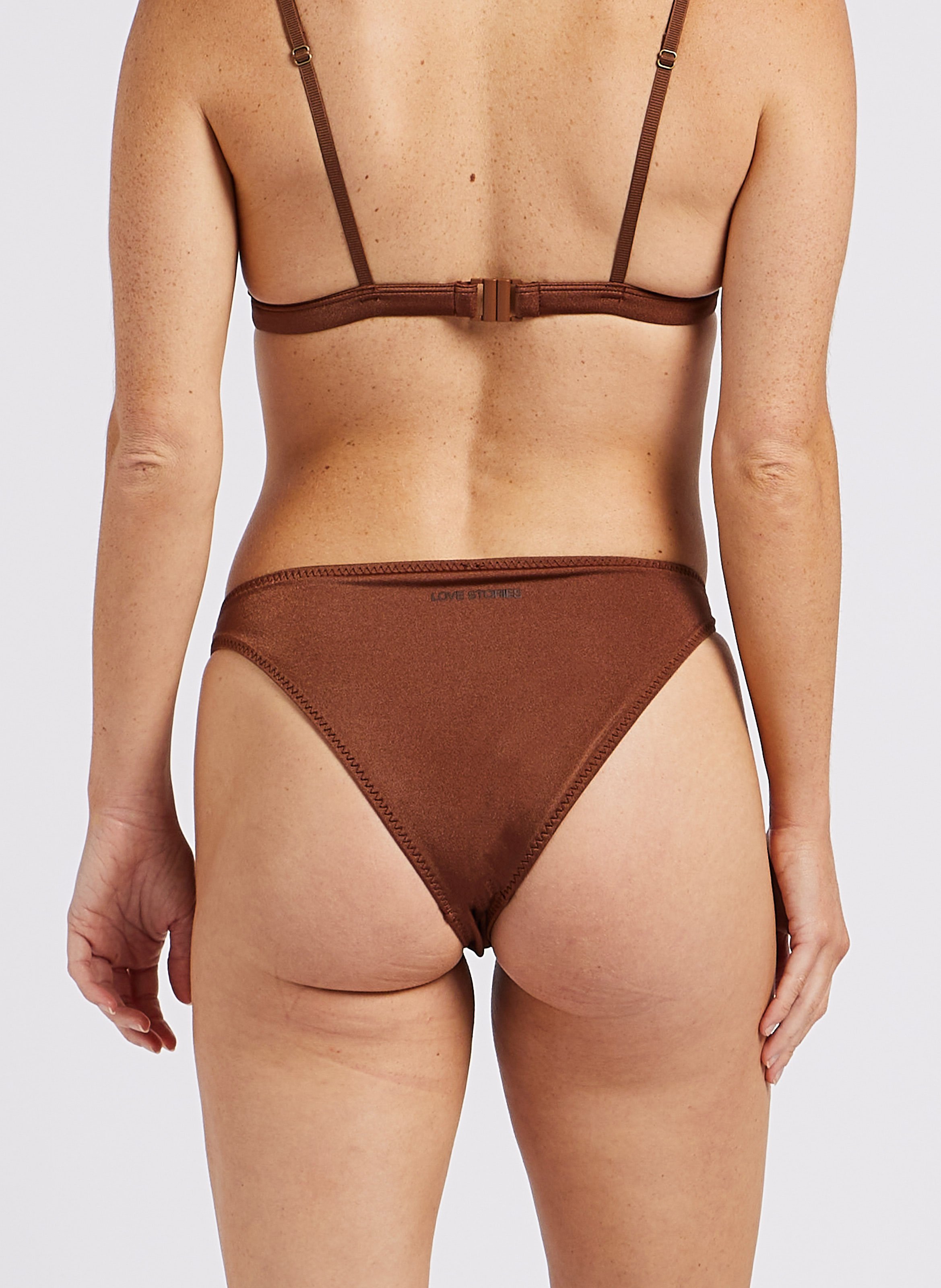 Bas de maillot anneau LOVE STORIES Marron