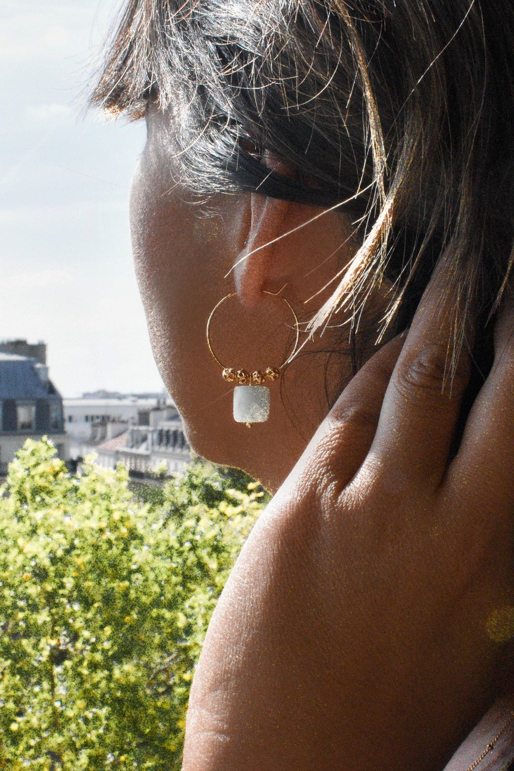 Amazonite earrings GINANDGER Blue