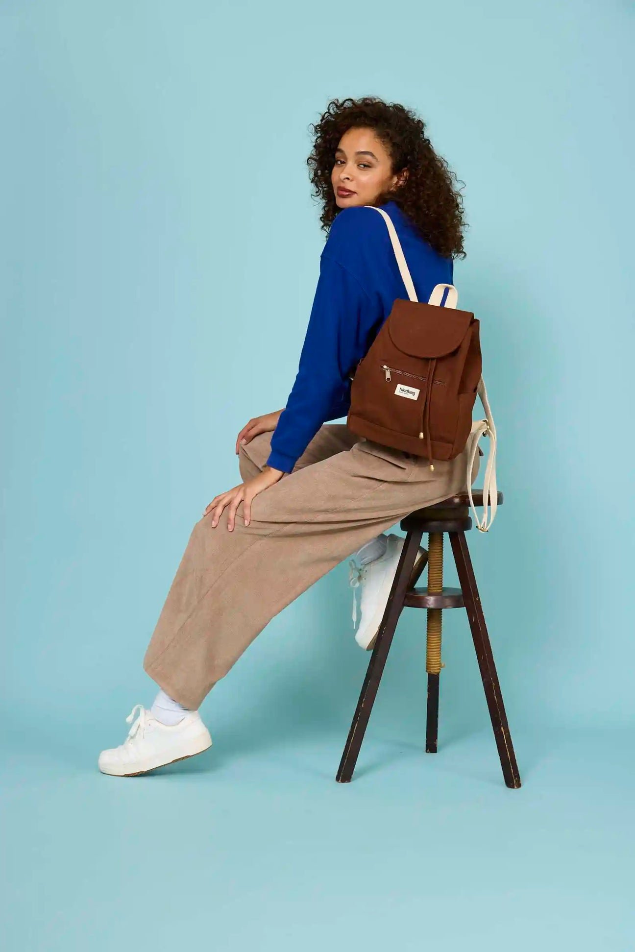 Cotton backpack Brown