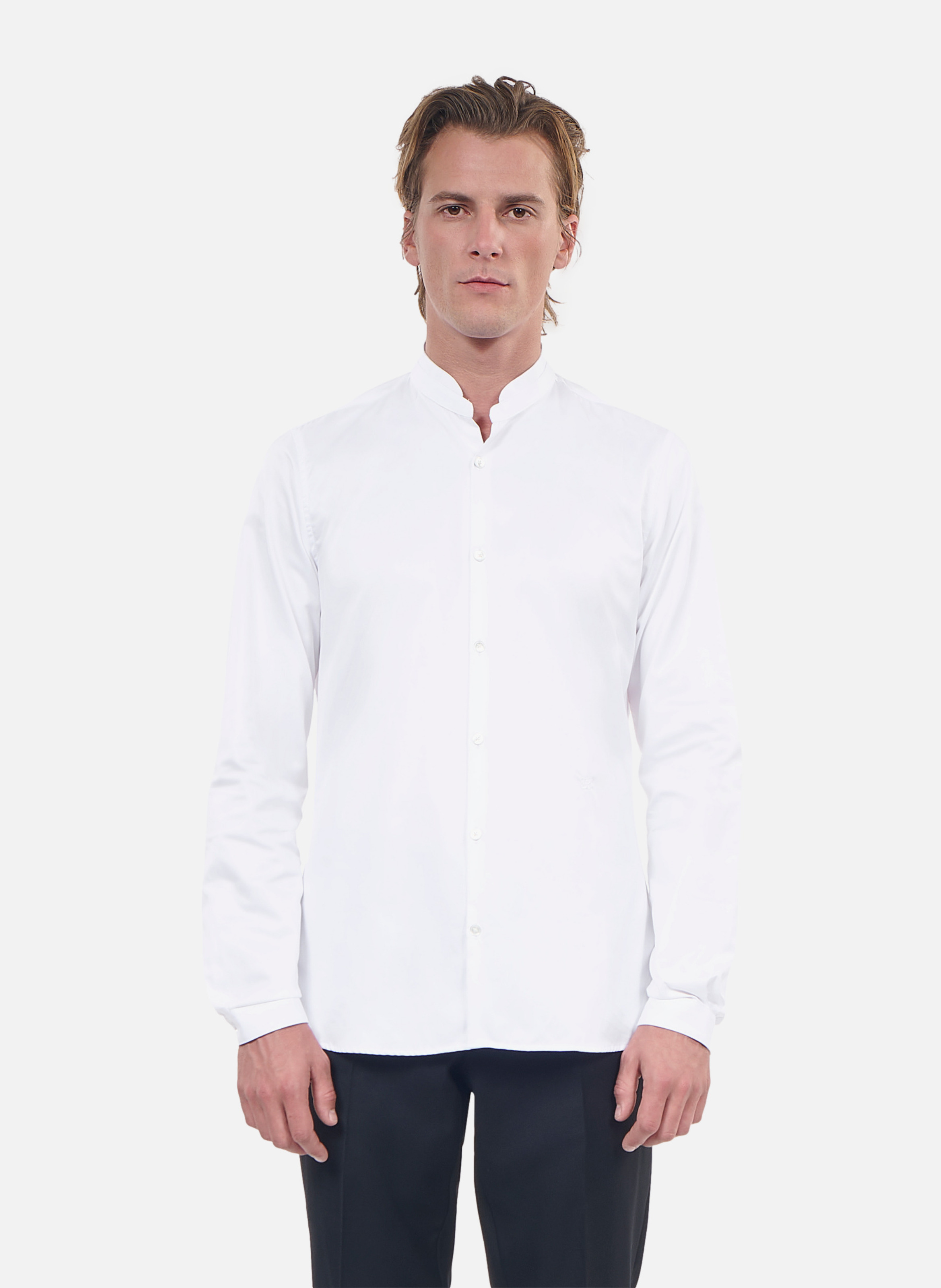 Cotton shirt with officer collar THE KOOPLES