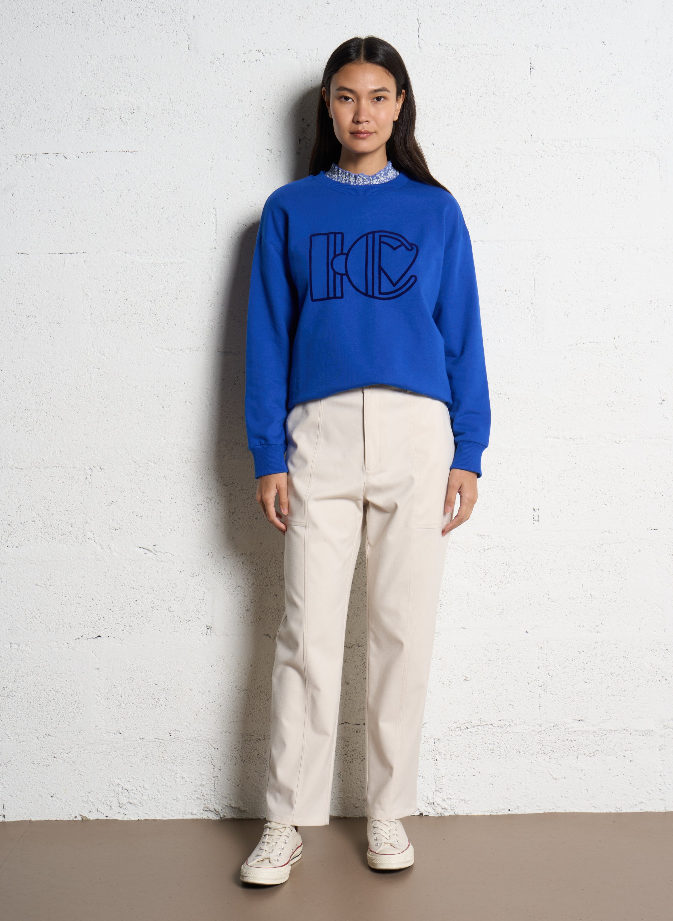 Regular-fit cotton polo shirt I CODE Blue