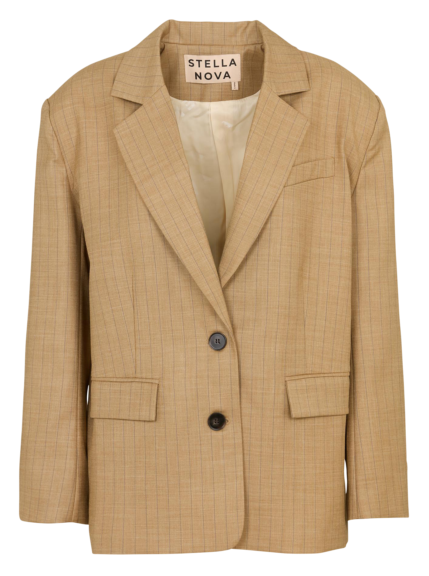 Veste tailleur oversize rayée STELLA NOVA Kaki