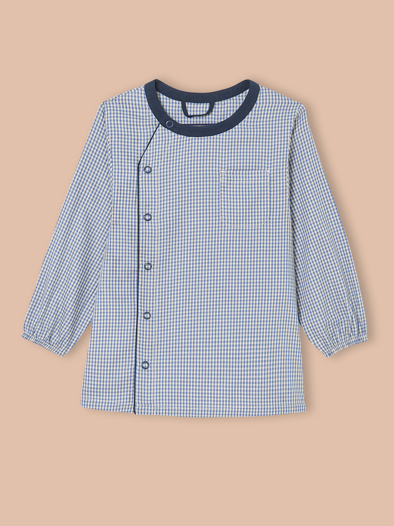 Gingham apron CYRILLUS Blue