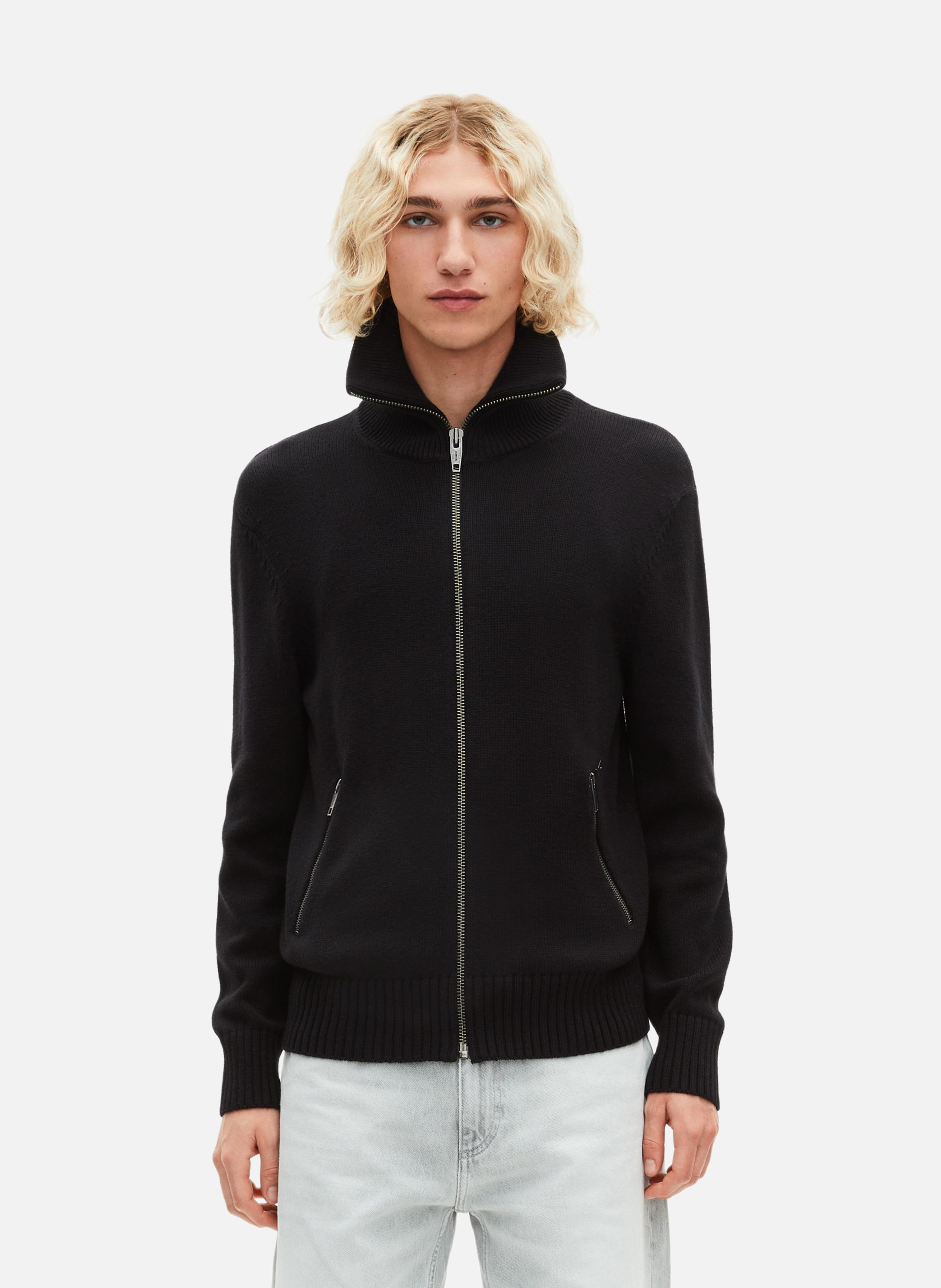 Zip-up cardigan THE KOOPLES Black