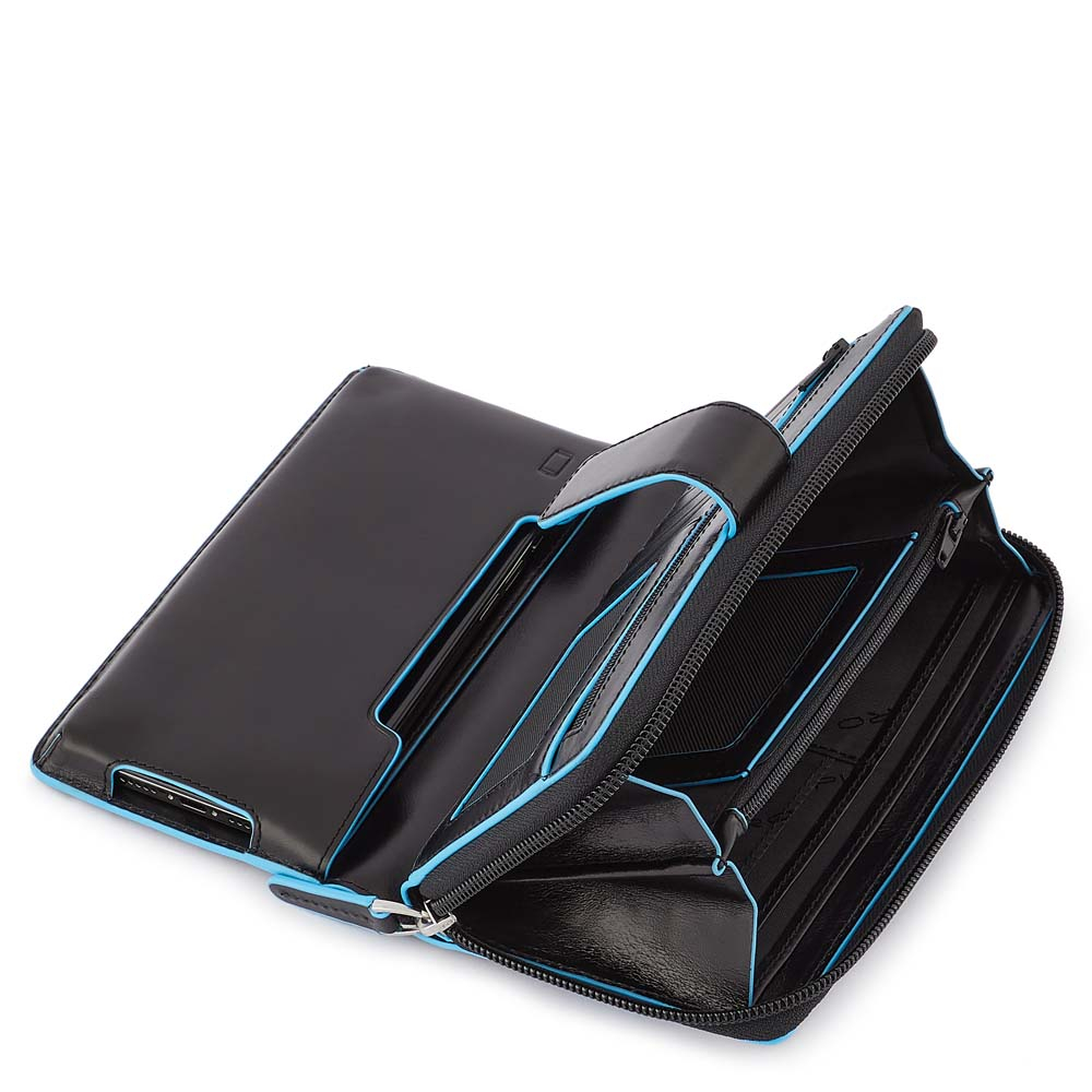 Babylon leather wallet PIQUADRO Black