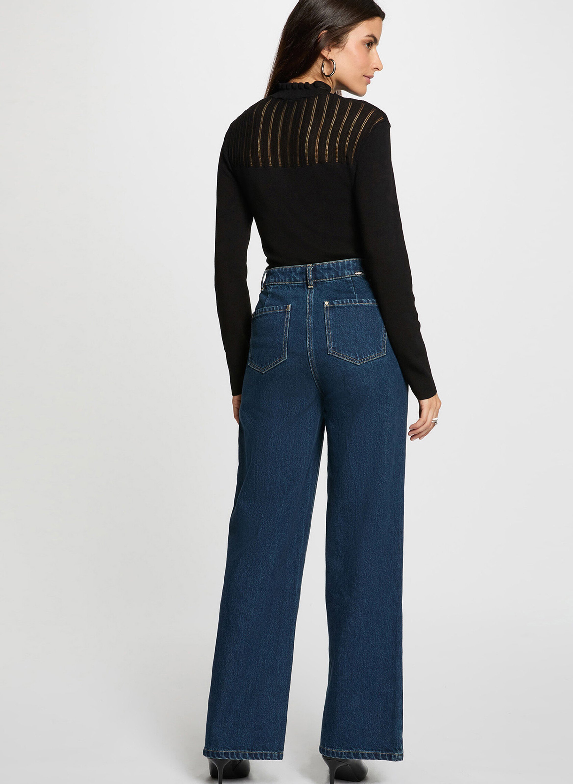 High-neck sweater MORGAN Black