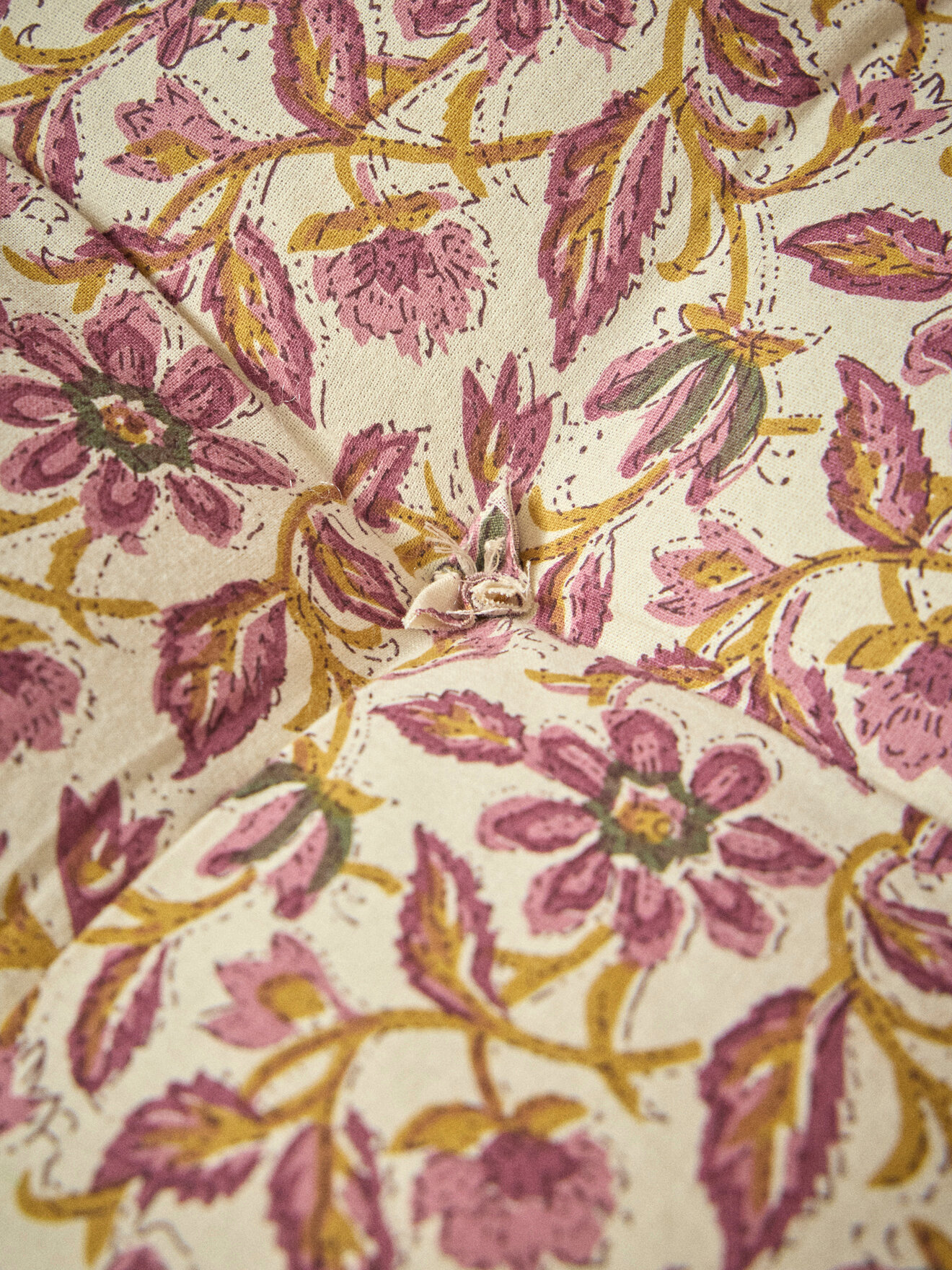 Indian fabric decorative mattress CYRILLUS Beige