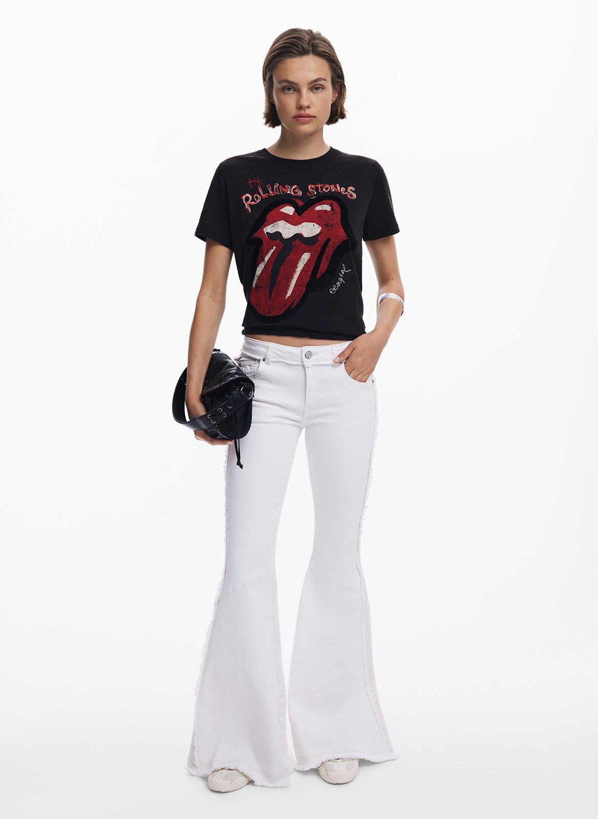 Tee-shirt manches courtes imprimé DESIGUAL Noir