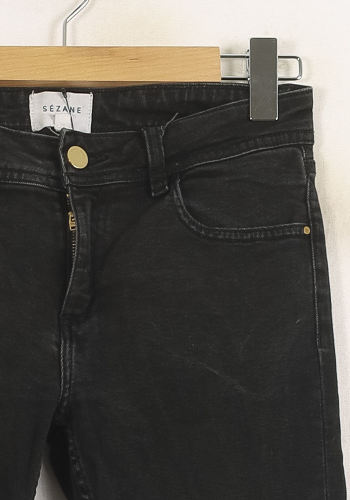 Cropped slim jeans with studs SEZANE - Seconde main Black