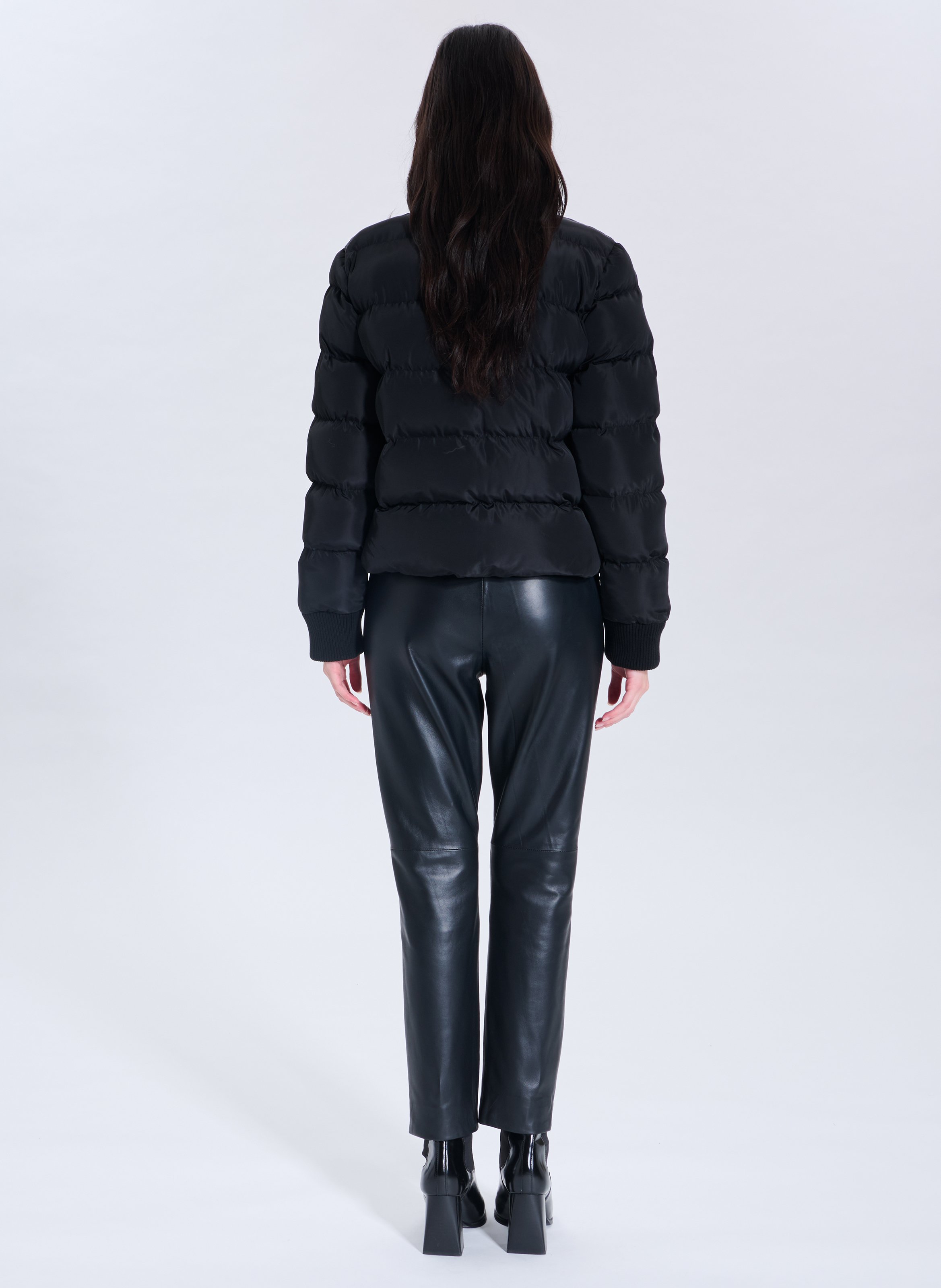 High-neck coat with hood ZAPA Black