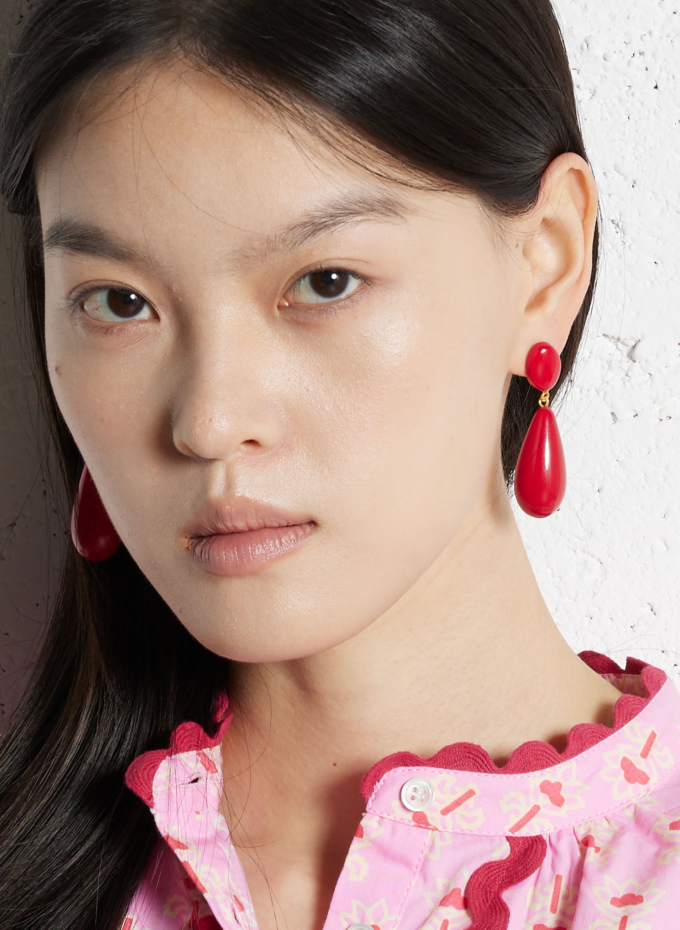 Pendientes colgantes FEEKA Rojo