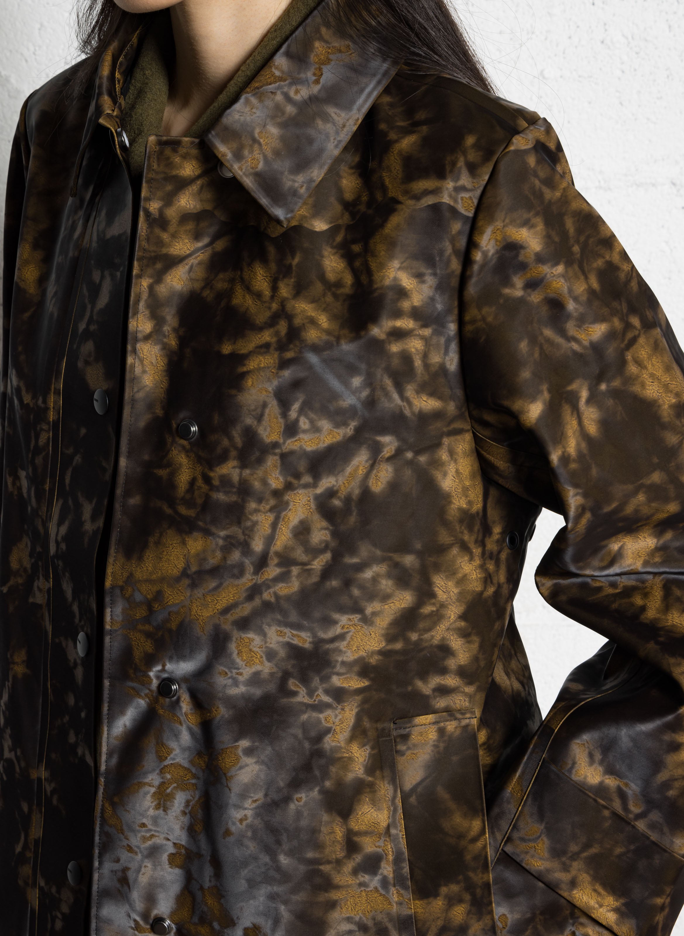 Imperméable à col classique à capuche RAINS Multicolore