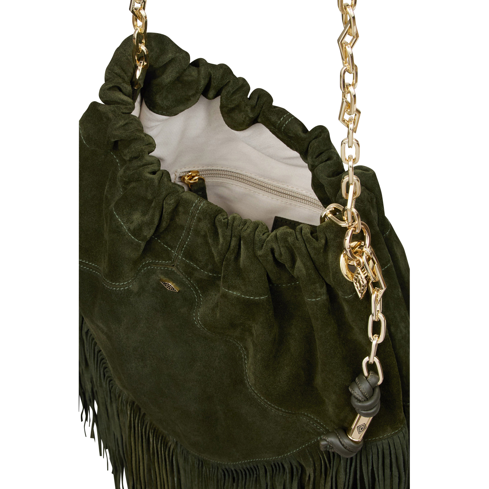 Sac porté épaule en cuir BA&SH Vert