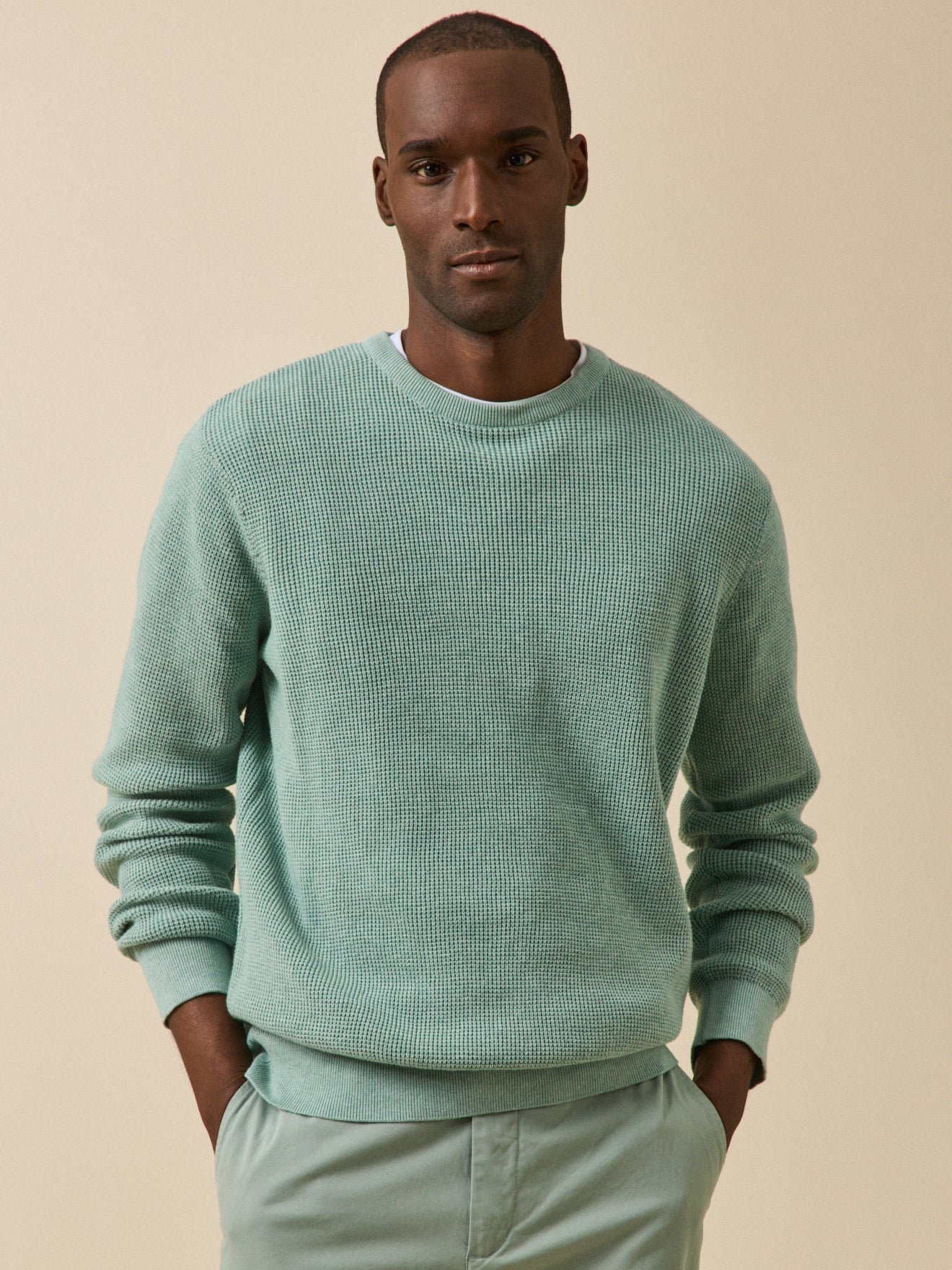 Textured knit sweater CYRILLUS Green