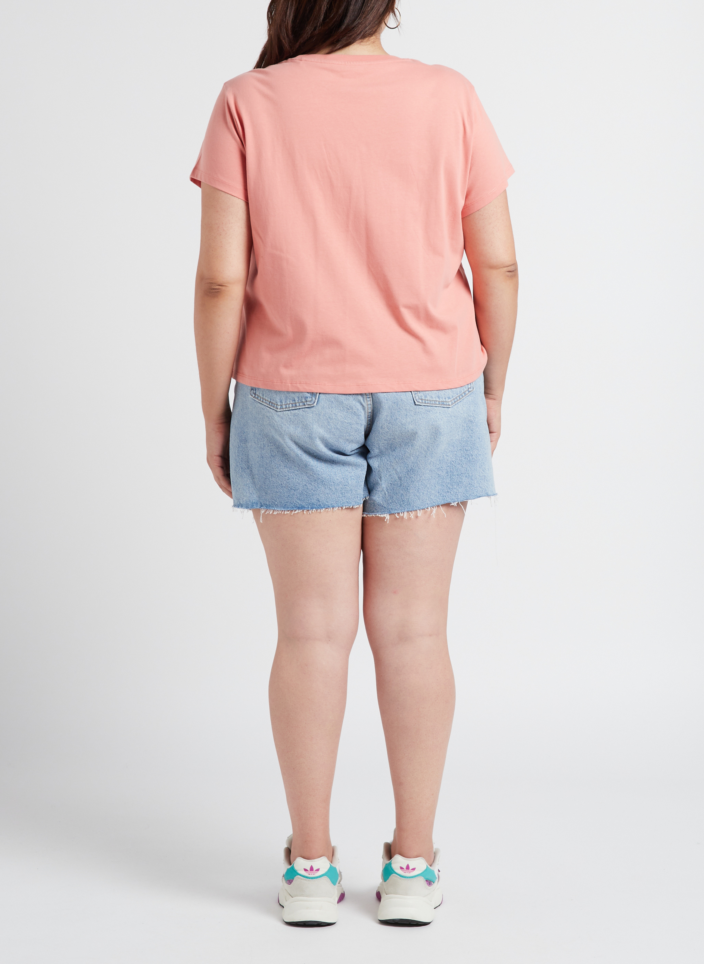 Katoenen T-shirt met ronde hals en zeefdruk LEVI'S Rood