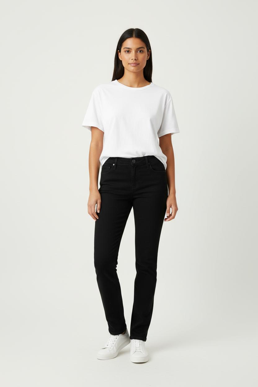 Cropped slim jeans with studs LEE - Seconde Main Black
