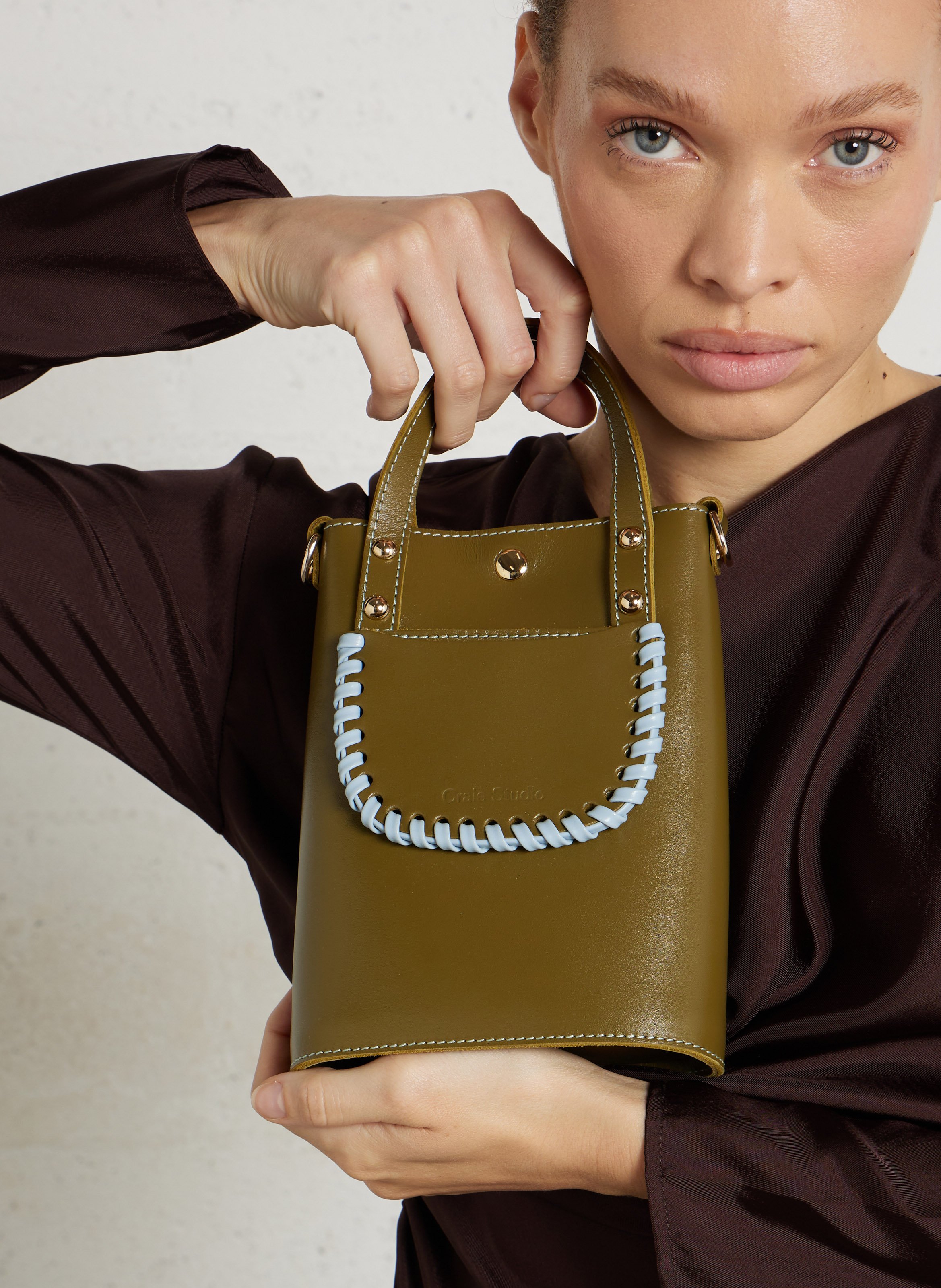 Sac bandoulière en cuir CRAIE STUDIO Vert