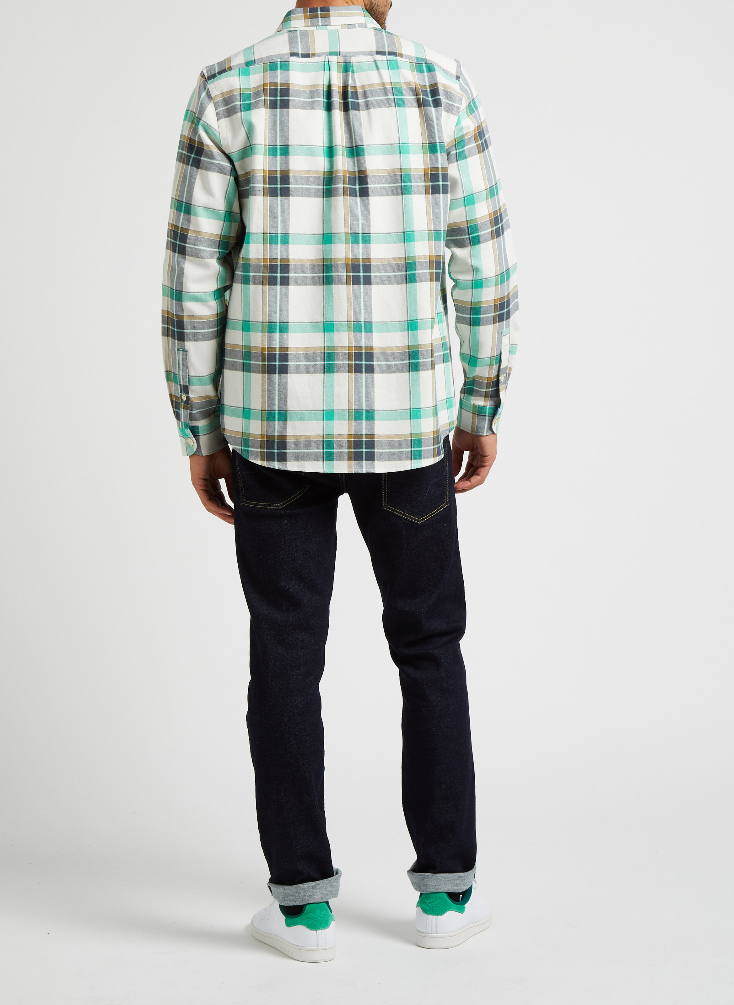 Gerade geschnittenes Hemd aus Baumwoll-Mix mit Windsorkragen PAUL SMITH Weiss