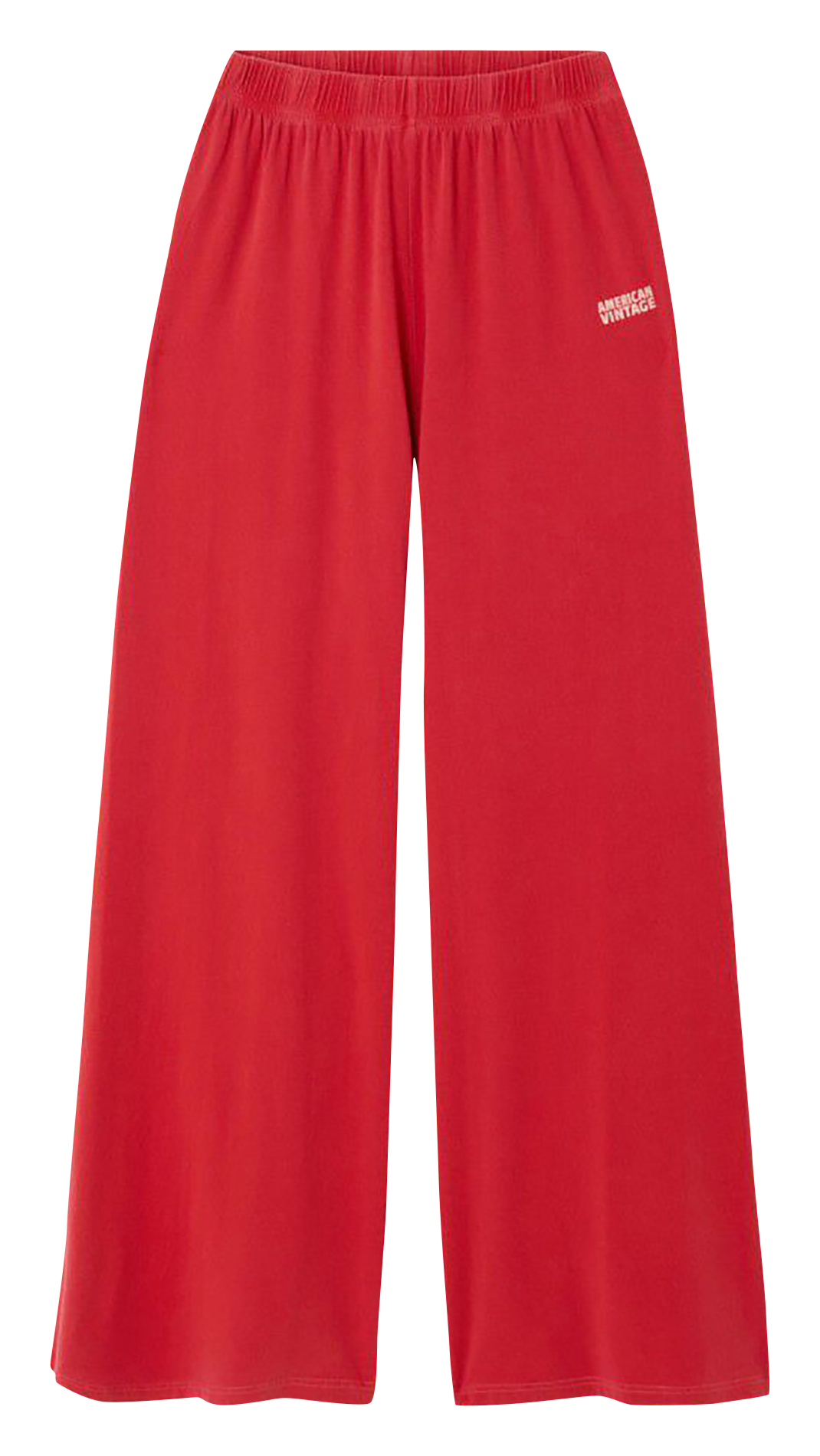 Wijde joggingbroek met hoge taille | katoenblend AMERICAN VINTAGE Rood