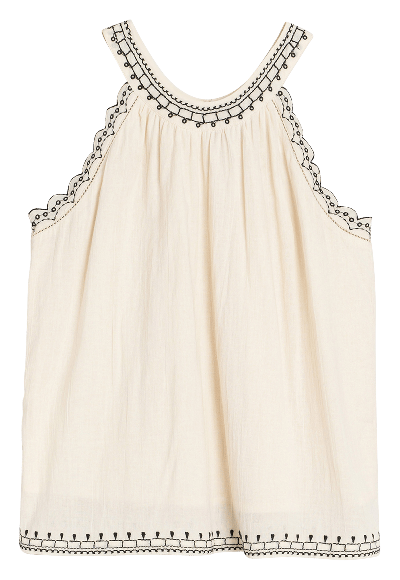 Top met halternek van biologisch katoen  Crudo