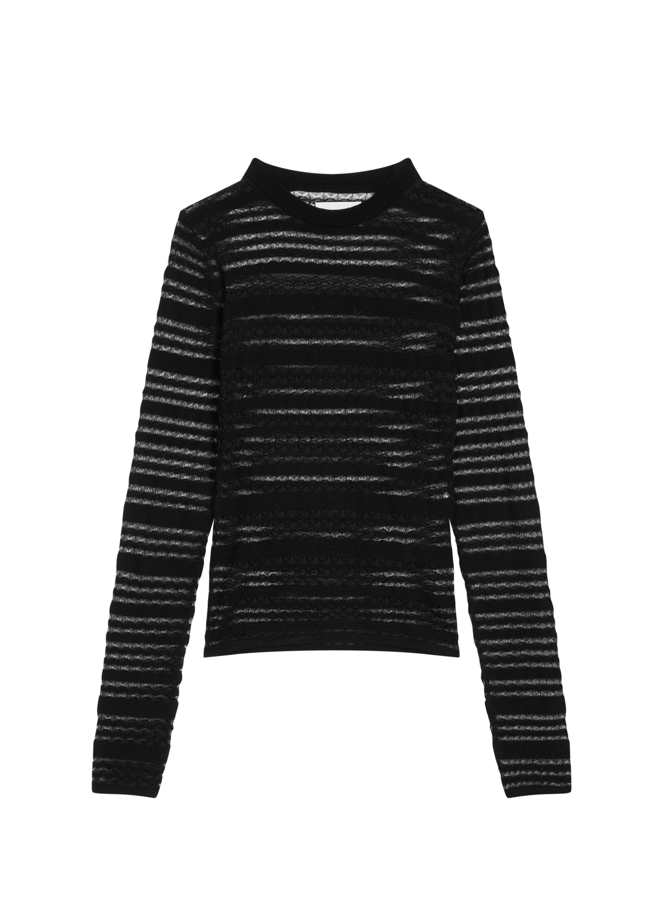 Top col rond en laine SAISON 1865 Zwart