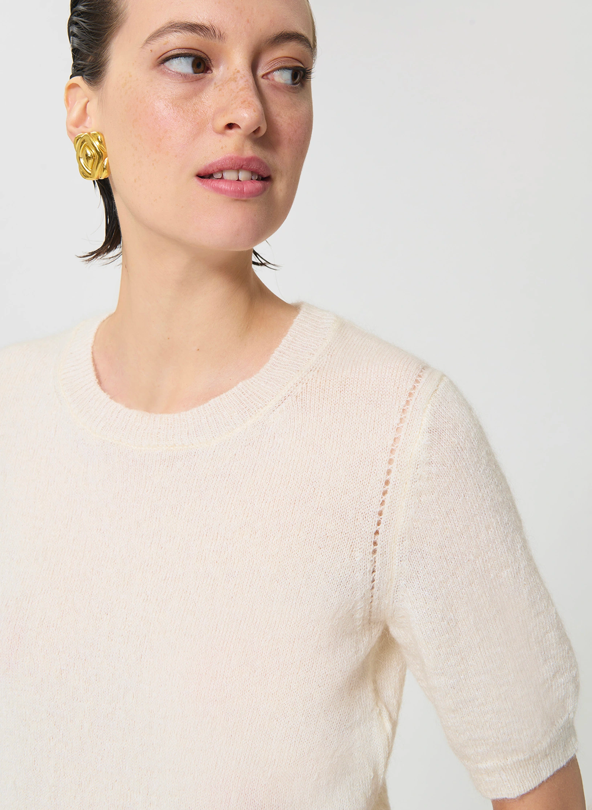 Round-neck top TARA JARMON Beige