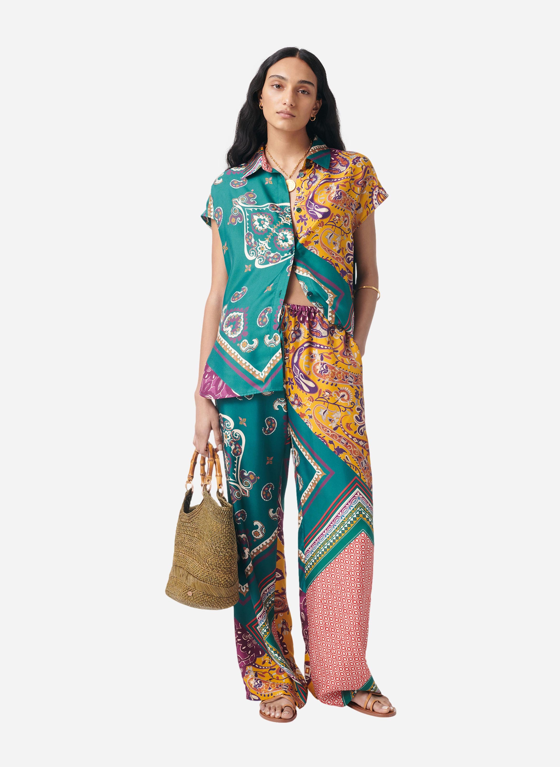 Blouse met klassieke kraag VANESSA BRUNO Veelkleurig