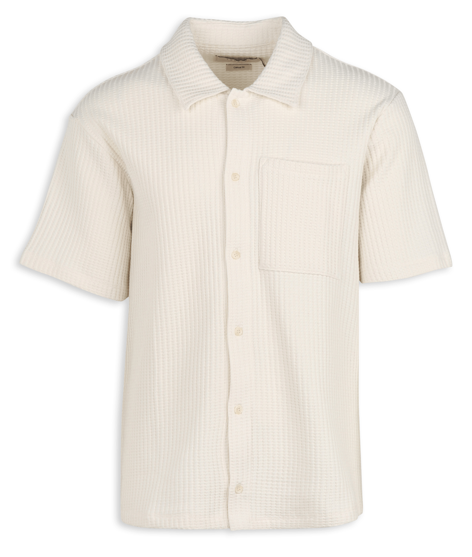 Chemise col classique en coton mélangé SOLID Blanc