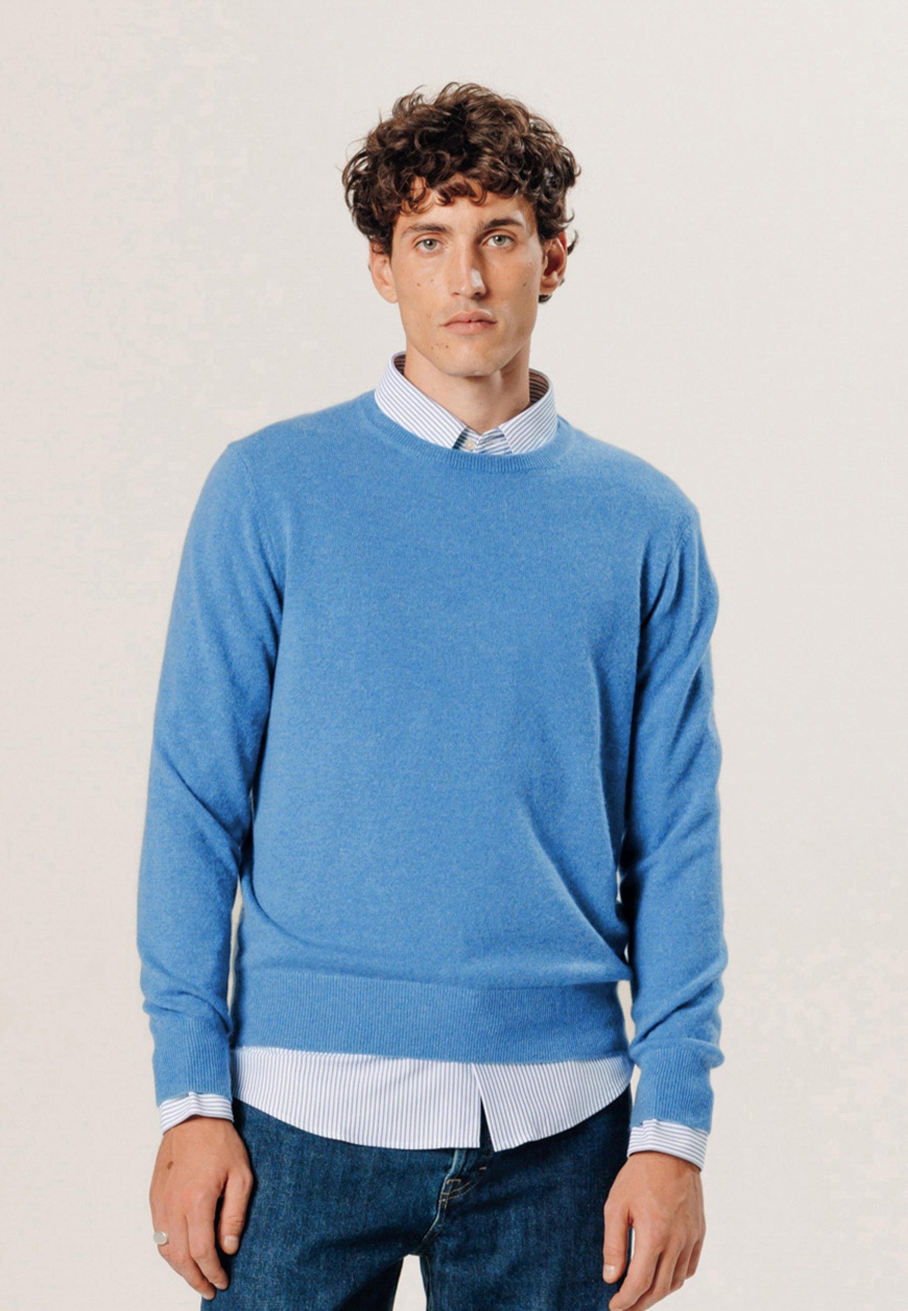 Pull col rond en cachemire RODIER Bleu