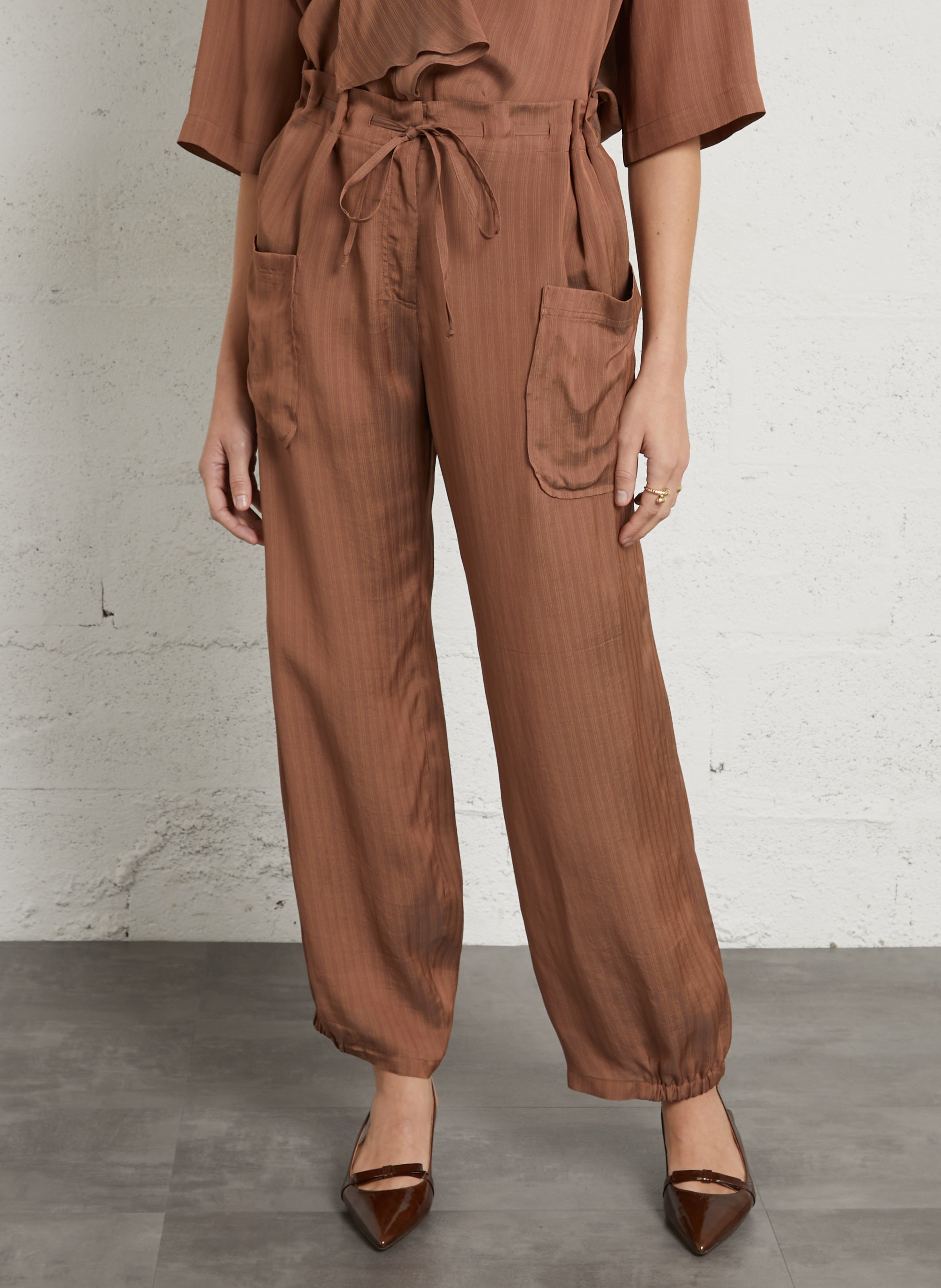 Azawood - Weite Hose mit hohem Bund MARGAUX LONNBERG Orange