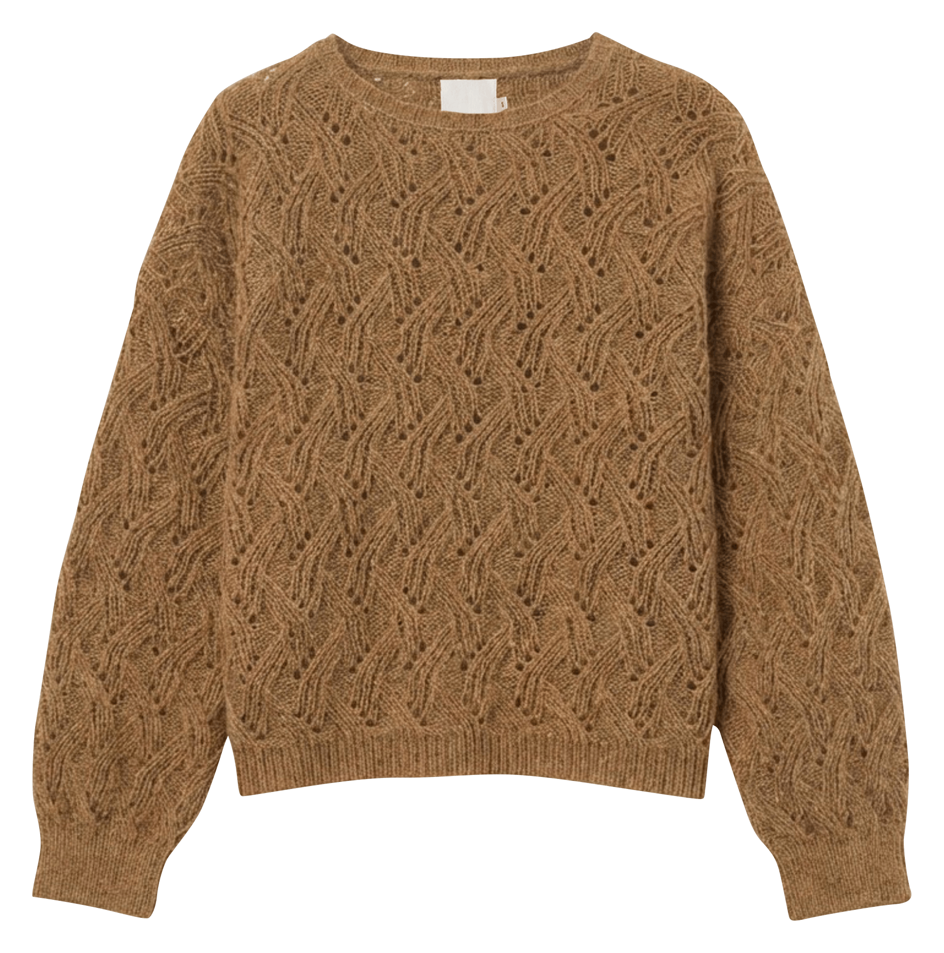 Oversized open-work sweater INDI & COLD Brown