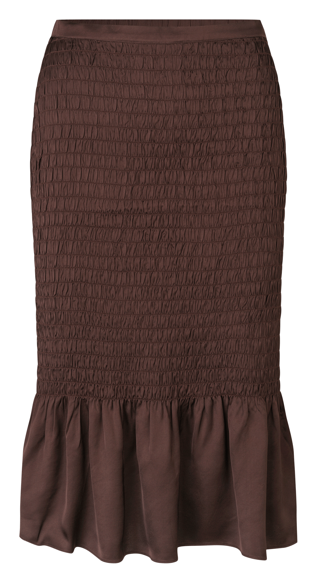 Smocked midi skirt BAUM UND PFERDGARTEN Brown