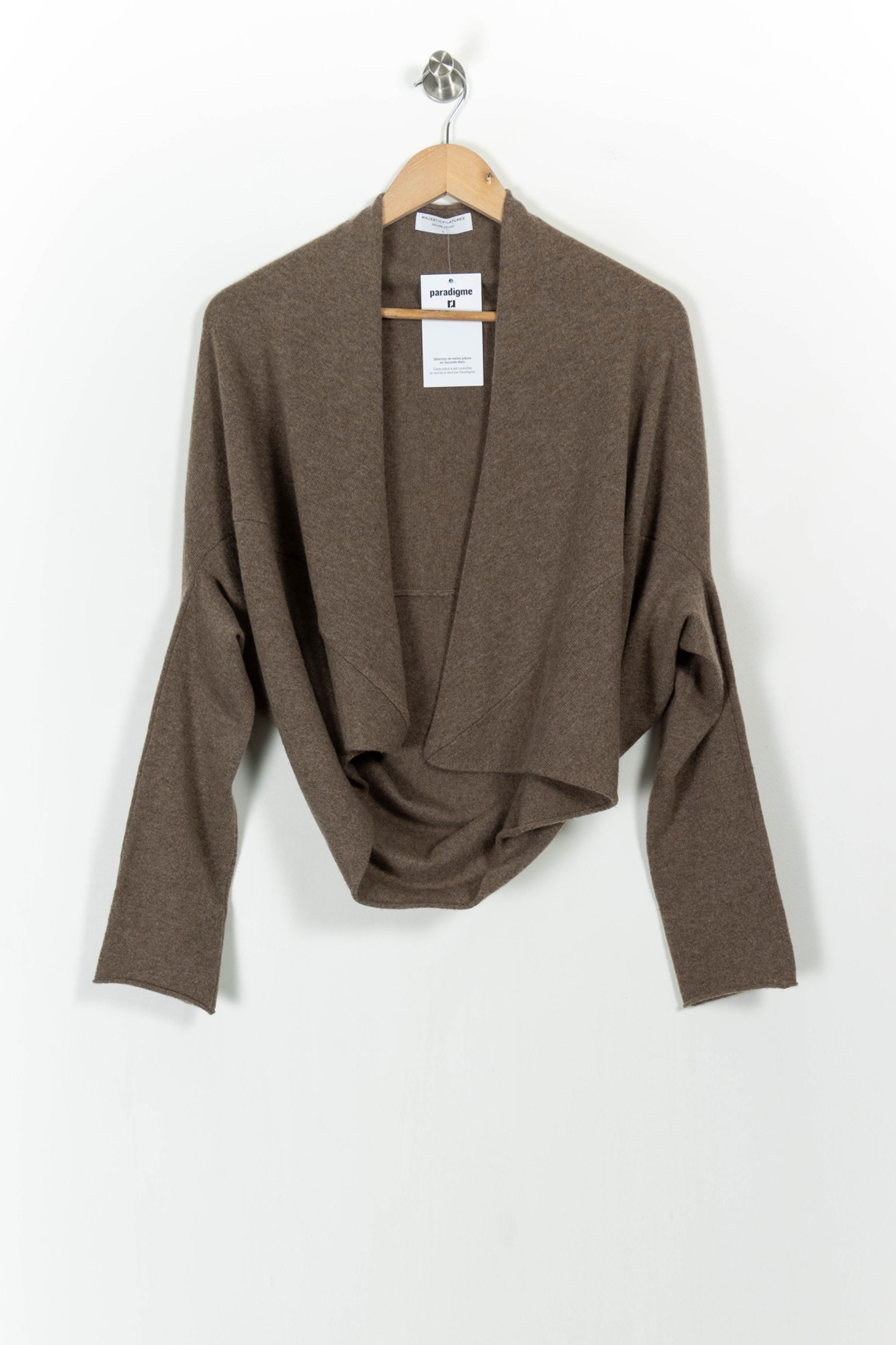 Cardigan MAJESTIC FILATURES - SECONDE MAIN Brown