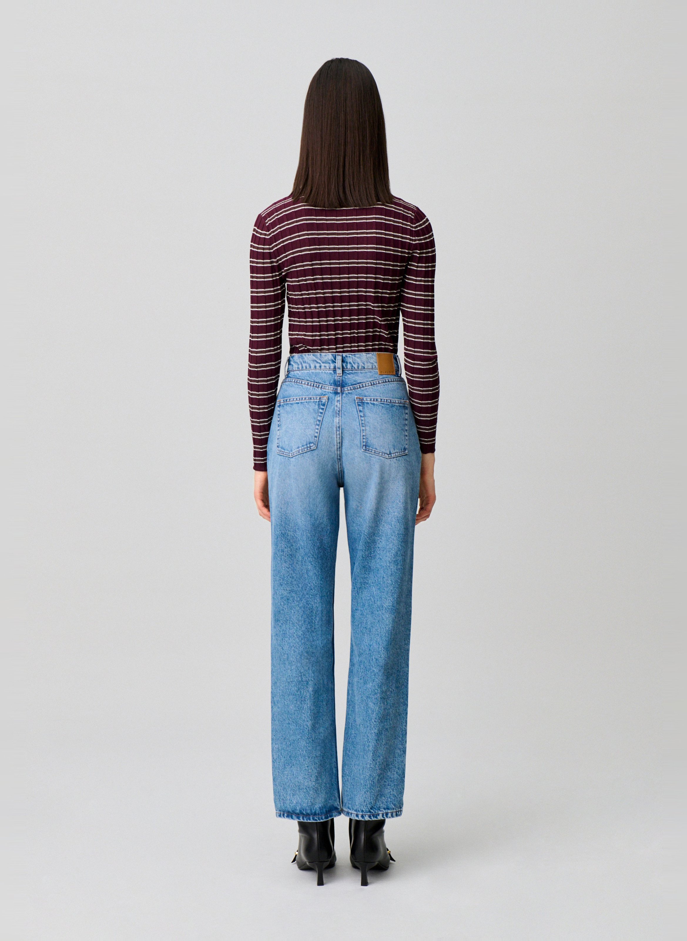 Katoenen jeans met rechte pijp CLAUDIE PIERLOT Blauw
