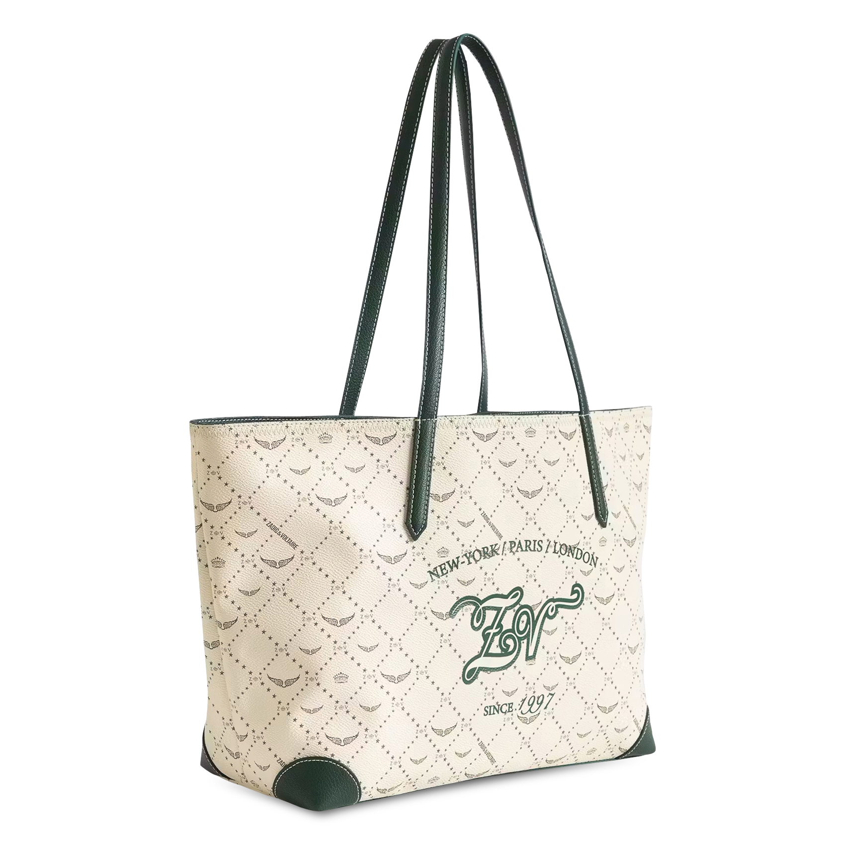Printed tote bag ZADIG&VOLTAIRE White