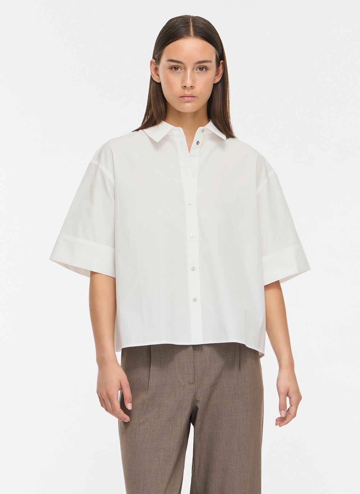 Straight shirt with classic collar VILA