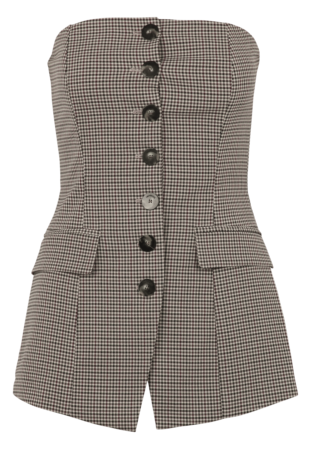 Aansluitende bedrukte bustier IMPERIAL Beige