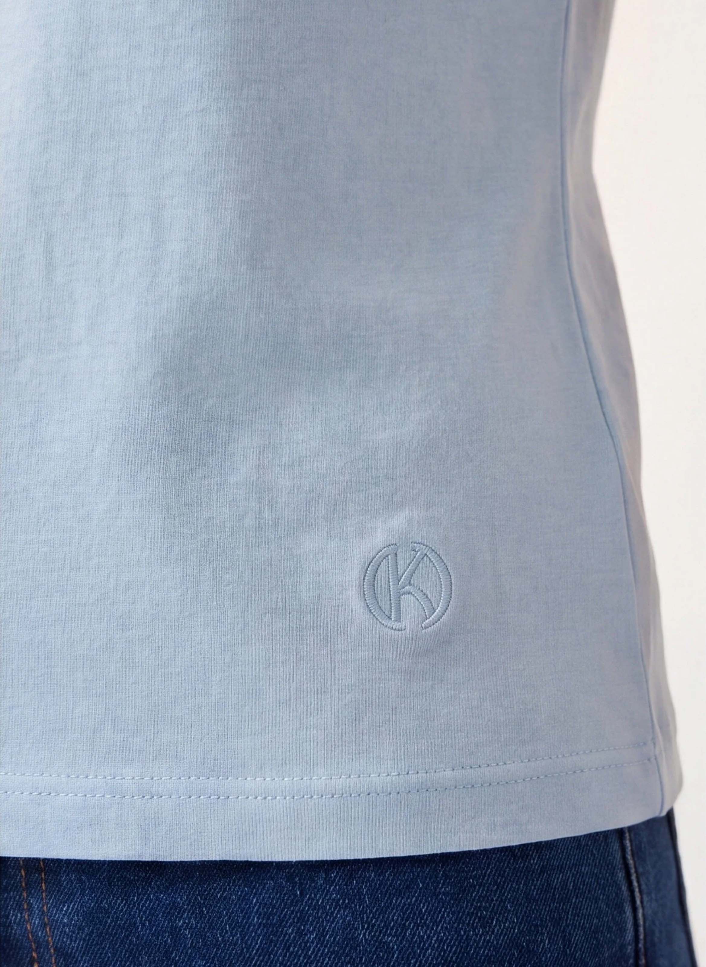 Tee-shirt ajusté col V manches courtes KOOKAI Bleu
