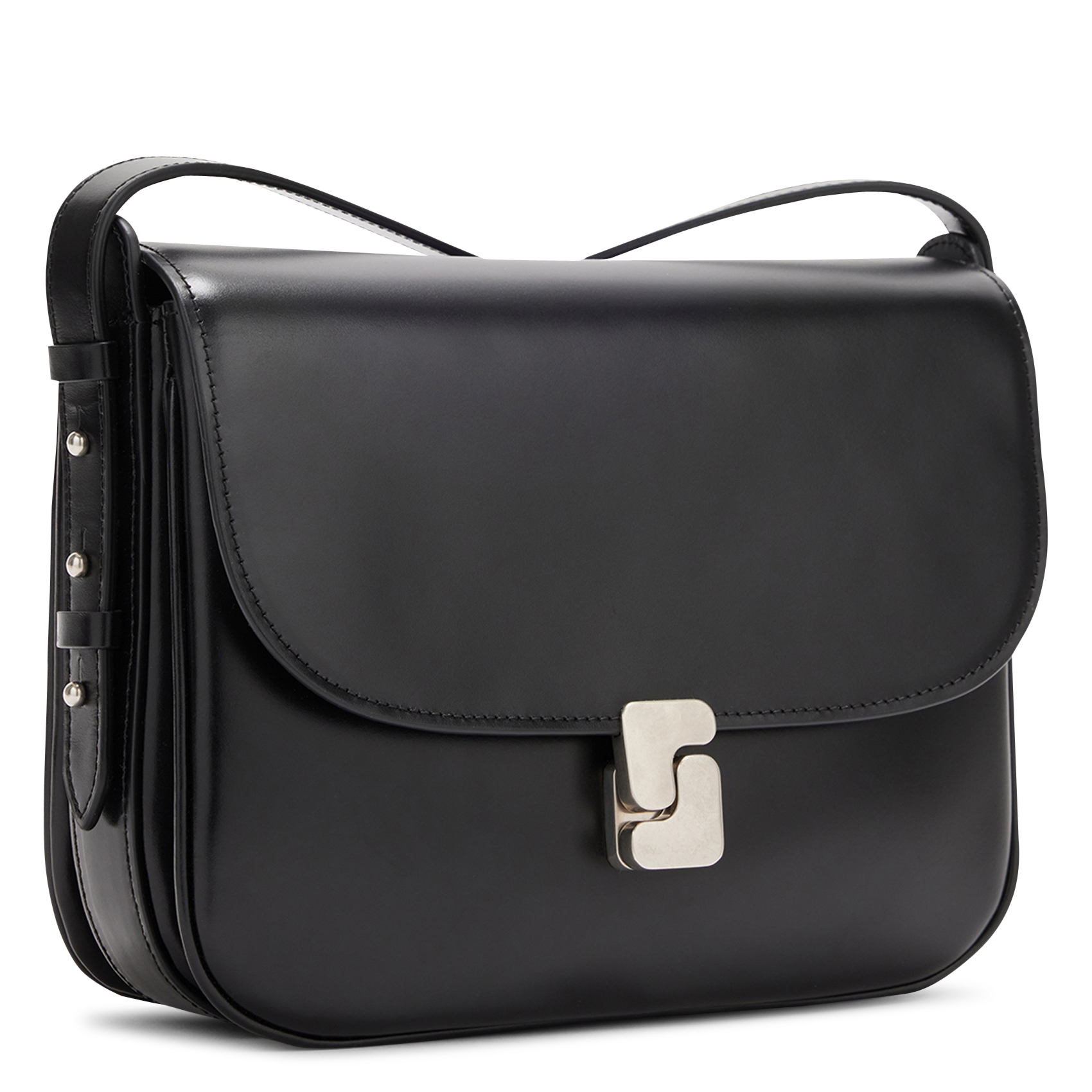 Sac bandoulière en cuir SOEUR Noir