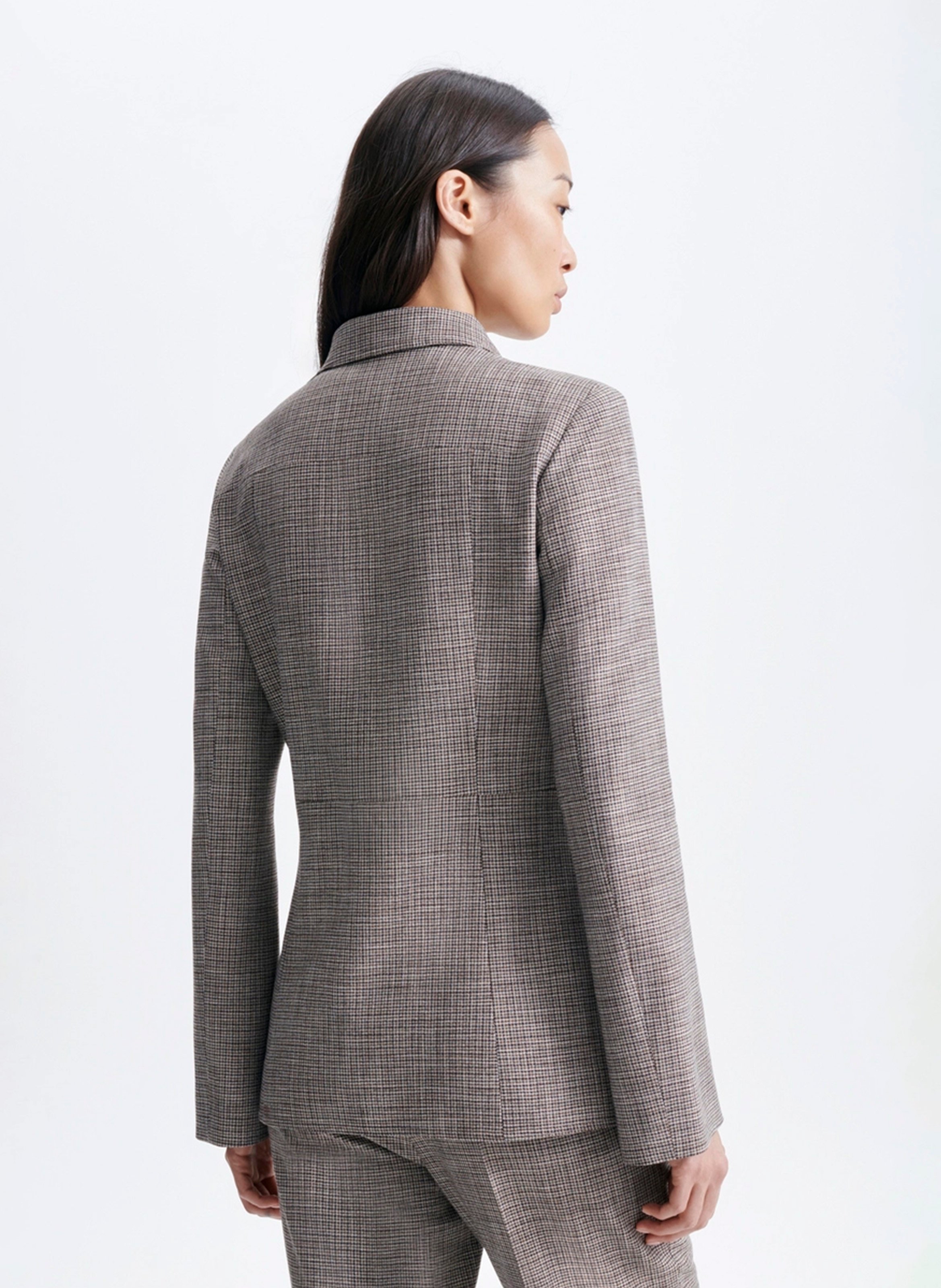 Patterned fitted jacket VANESSA BRUNO Brown