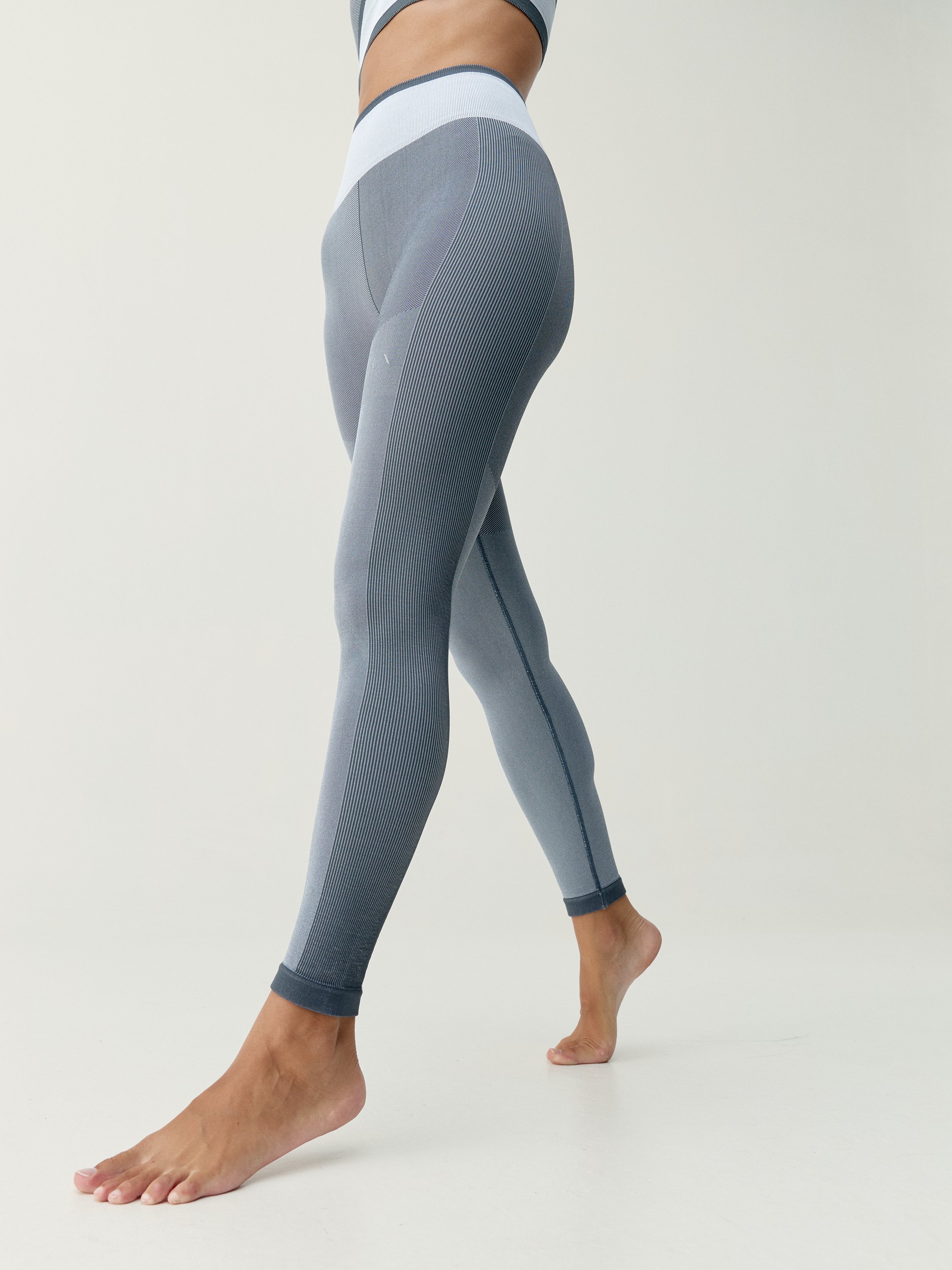 Women's high-waisted shaping sports leggings BORN Blue