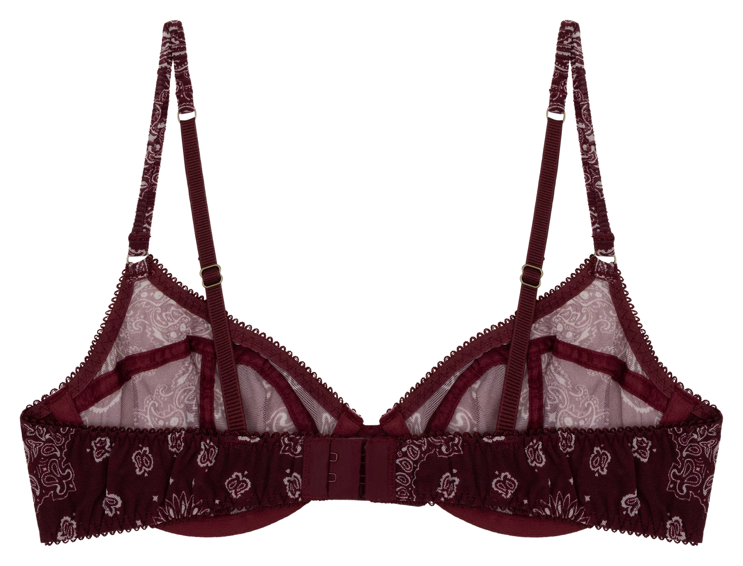 Soutien-gorge à armatures imprimée LOVE STORIES Prune